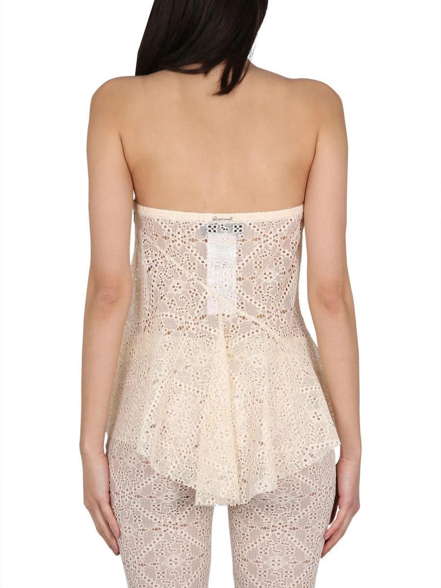 Dsquared Embroidered Cropped Top - Image 3
