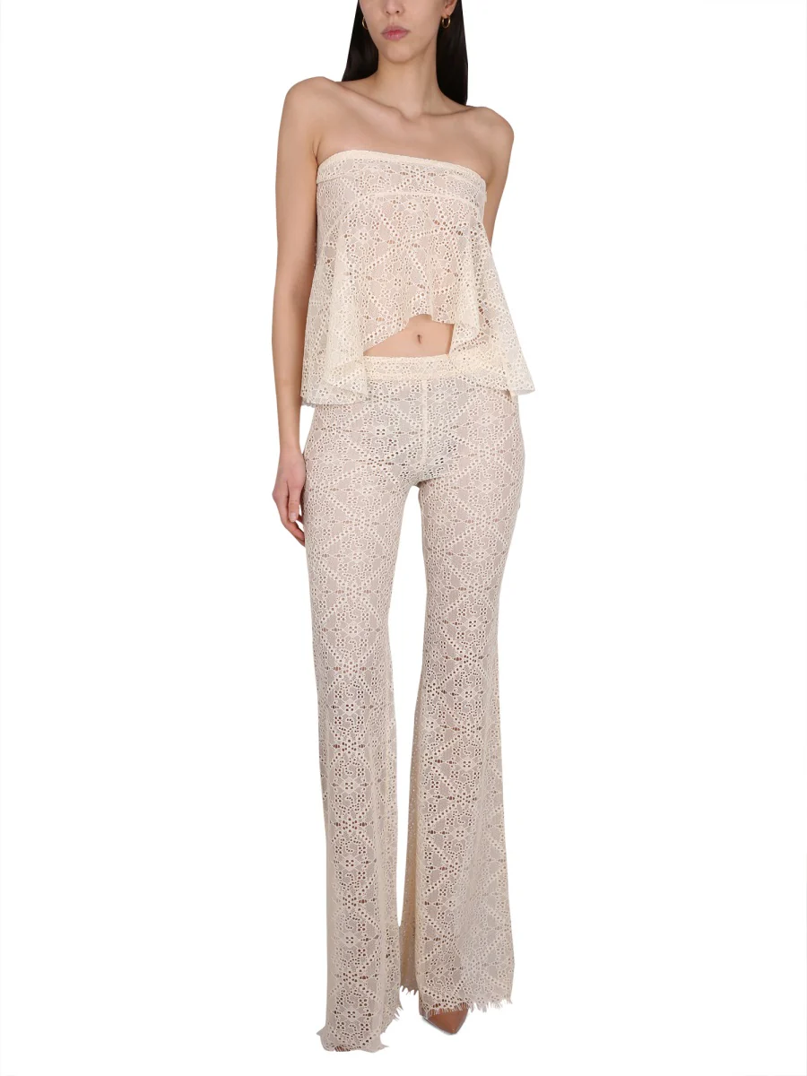 Dsquared Embroidered Frayed Trousers for Women - Image 2