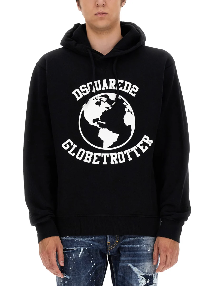 DSQUARED Globetrotter Logo-print Hoodie