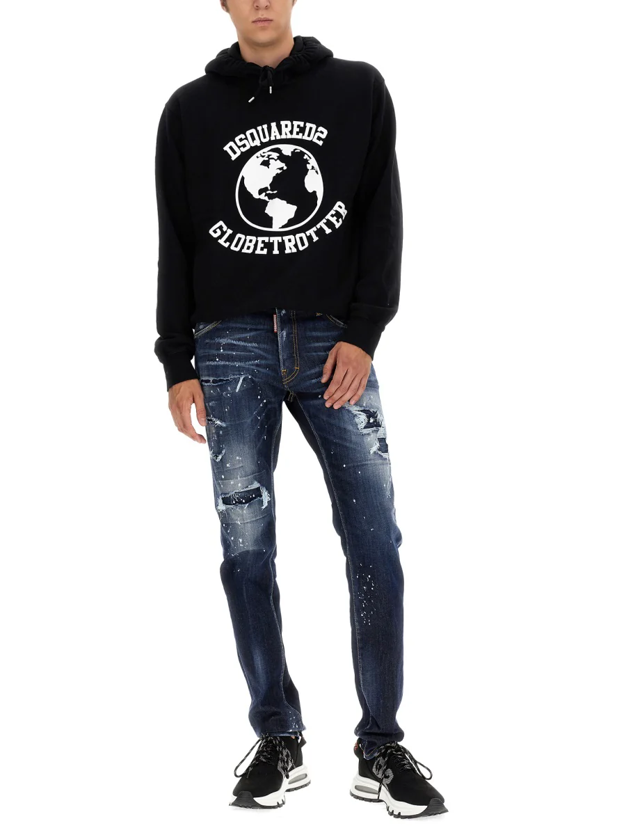 DSQUARED Globetrotter Logo-print Hoodie - Image 2