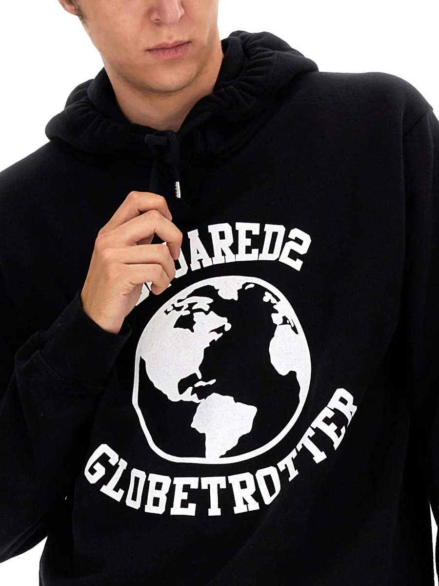 DSQUARED Globetrotter Logo-print Hoodie - Image 4