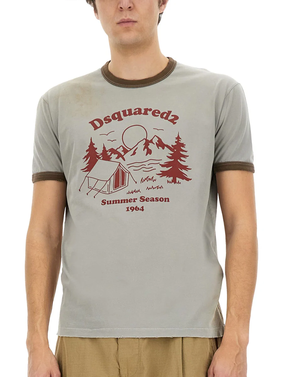 Dsquared Graphic Print T-Shirt for Men - Image 4
