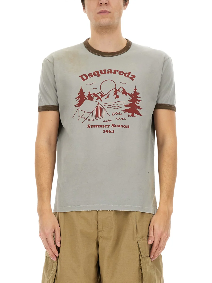 Dsquared Graphic Print T-Shirt for Men - Image 5