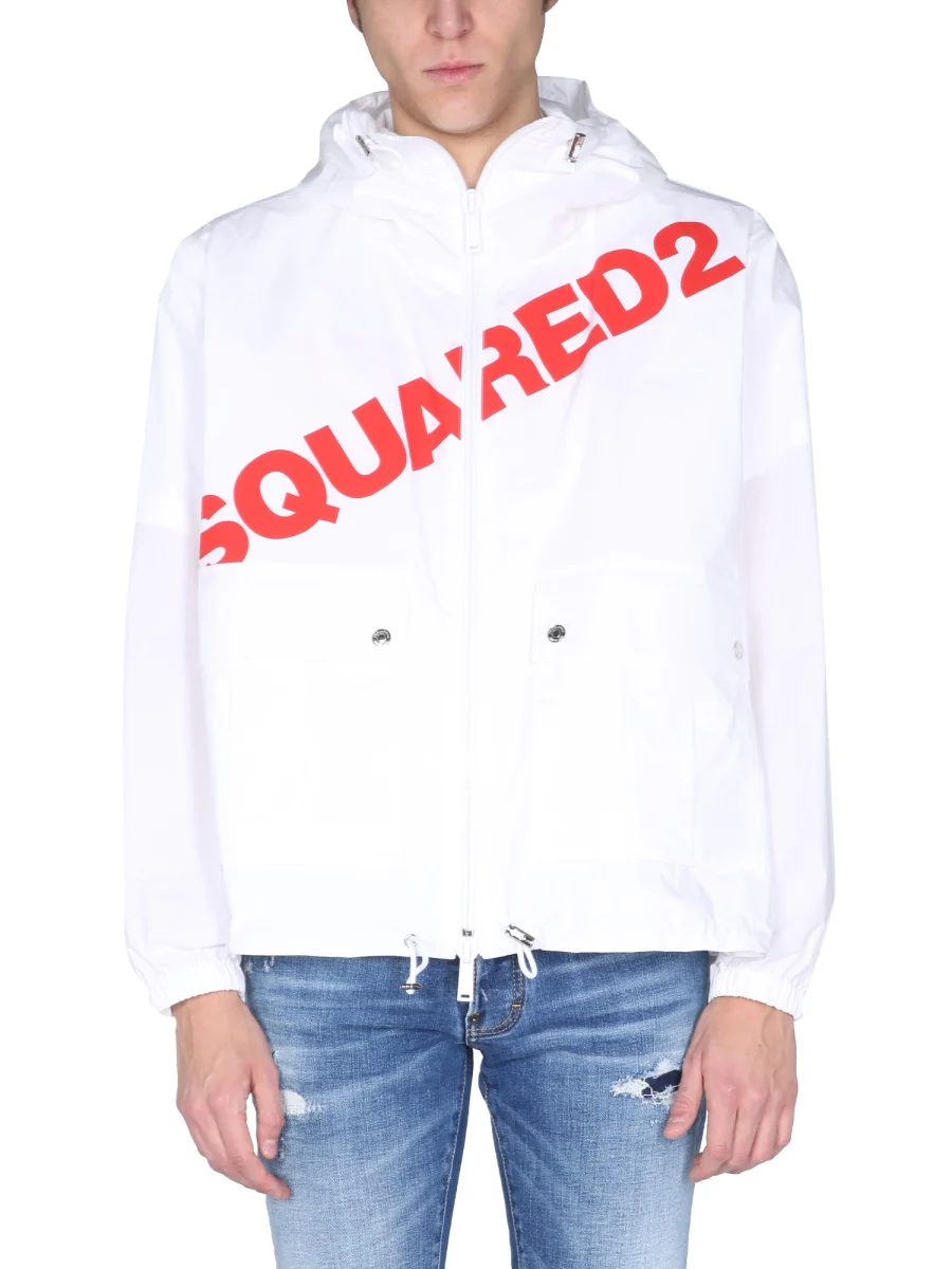 DSQUARED Jacket with Logo Print