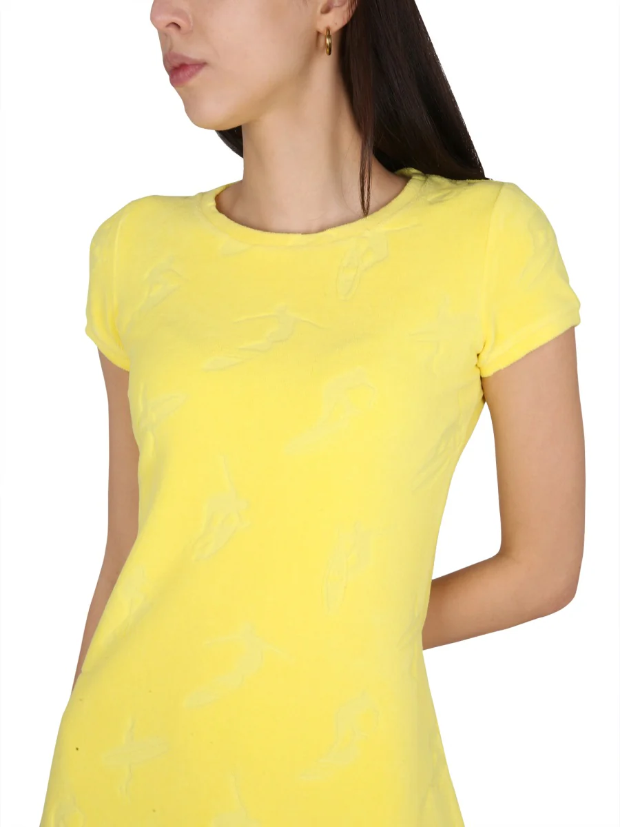 DSQUARED Slim Fit Mini Dress with Gyro Necklace Detail - Image 4