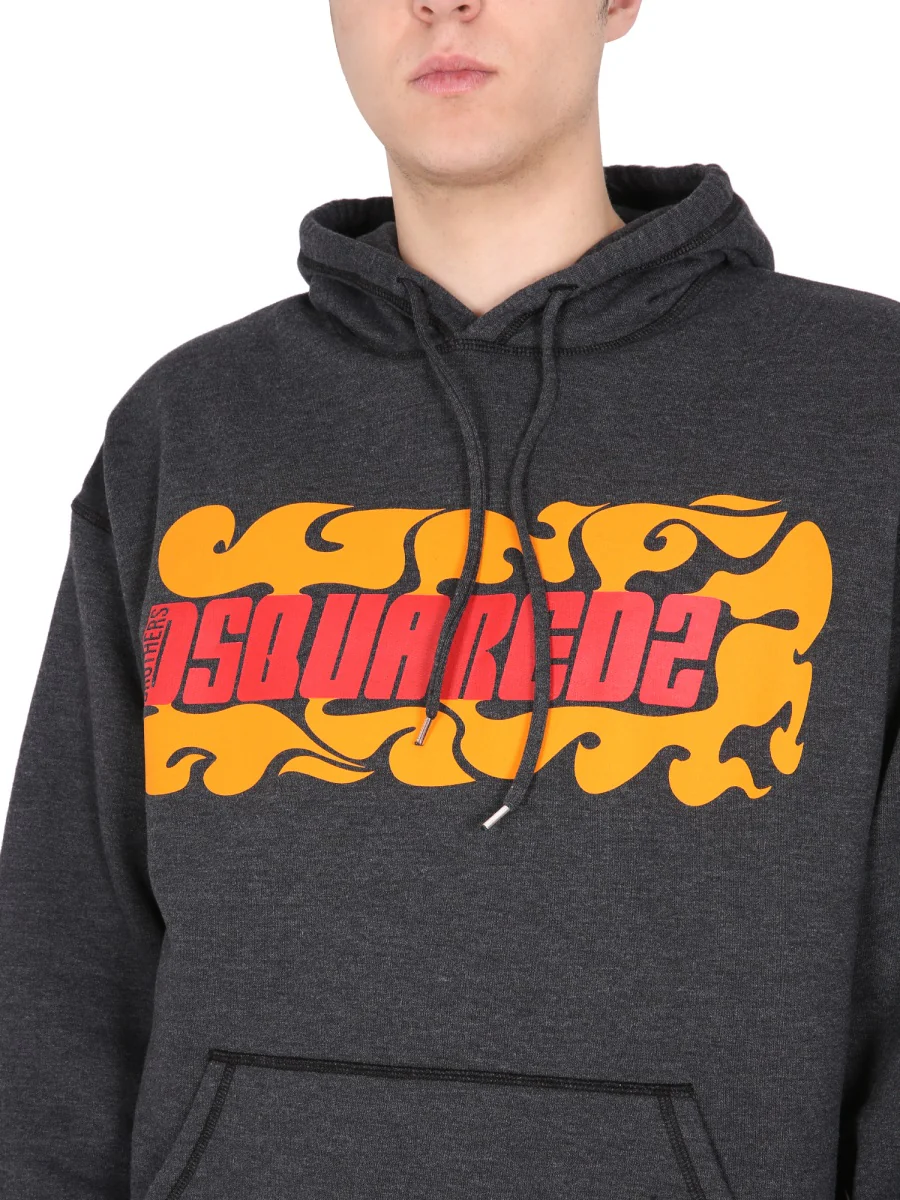 DSQUARED Wave Logo Herca Hoodie - Image 4