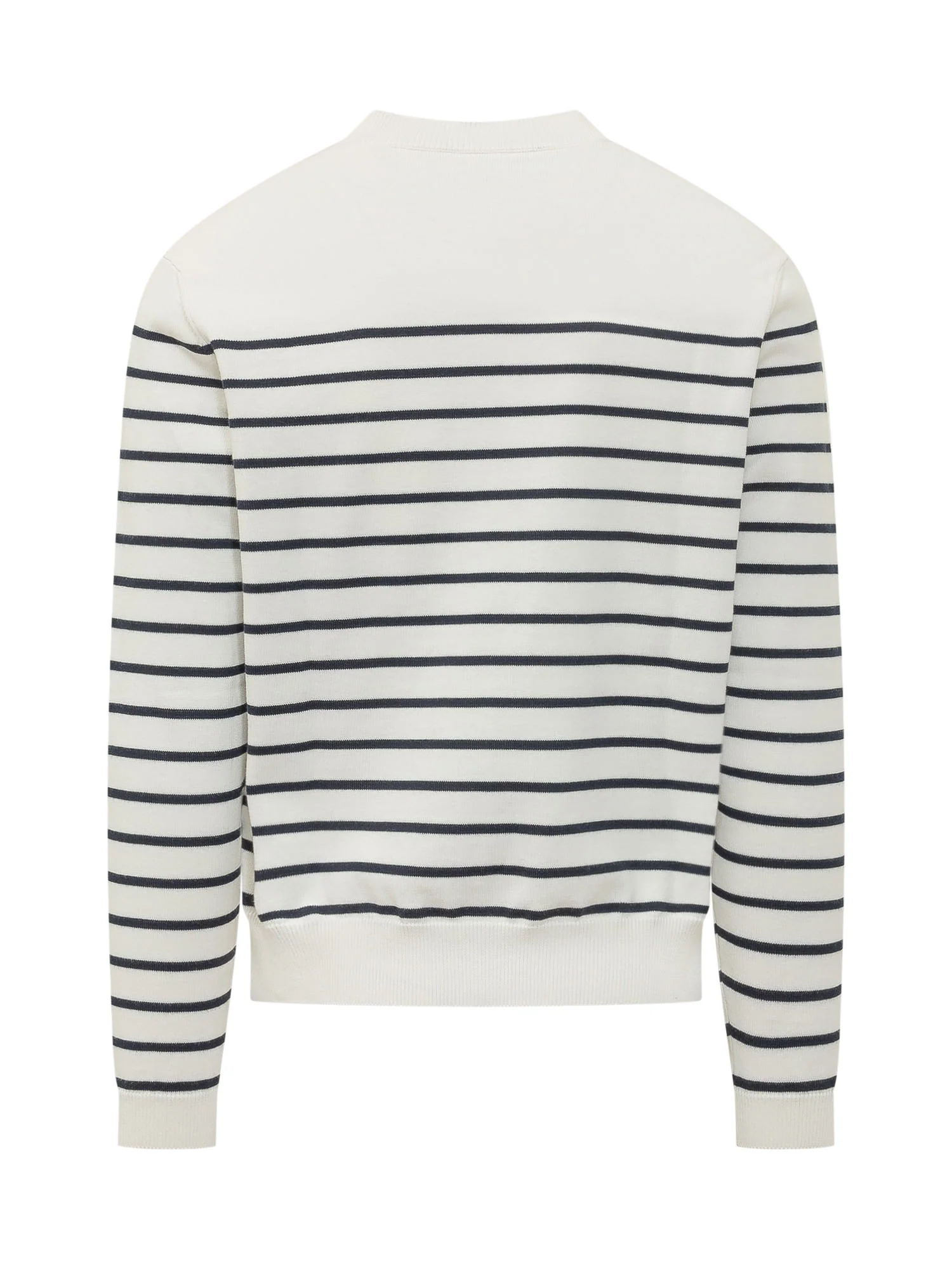 Dsquared2 Classic Striped Knit Sweater with Logo Embroidery - Image 2