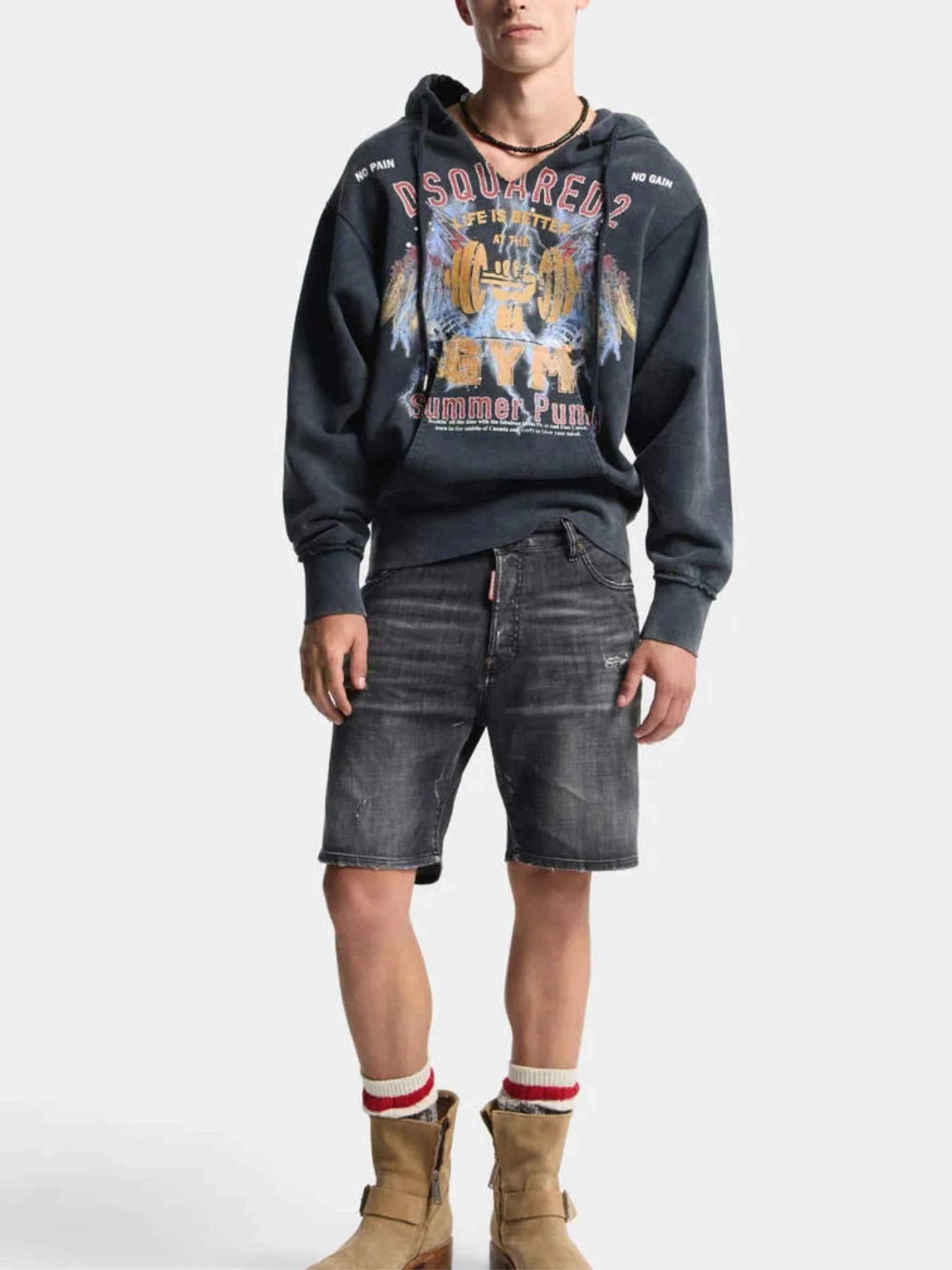 Dsquared2 Fog Wash Marine Shorts - Image 3