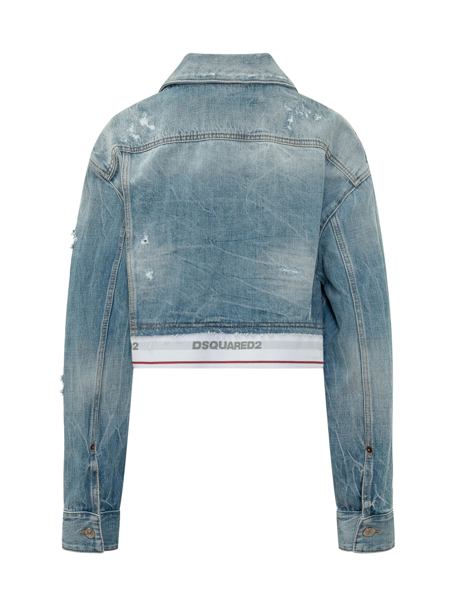 Dsquared2 Mini Short Jacket with Buttoned Pockets - Image 2
