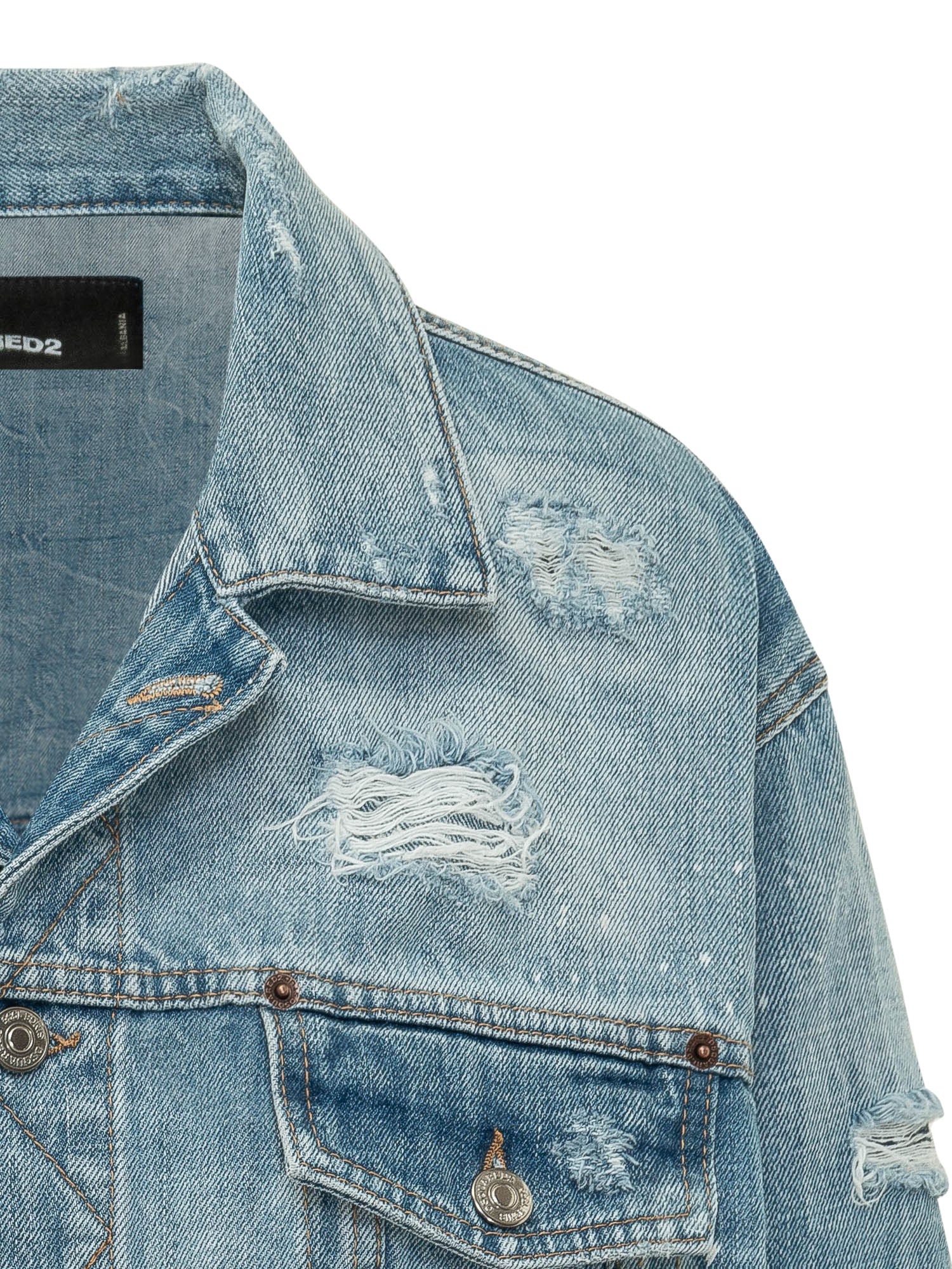 Dsquared2 Mini Short Jacket with Buttoned Pockets - Image 4