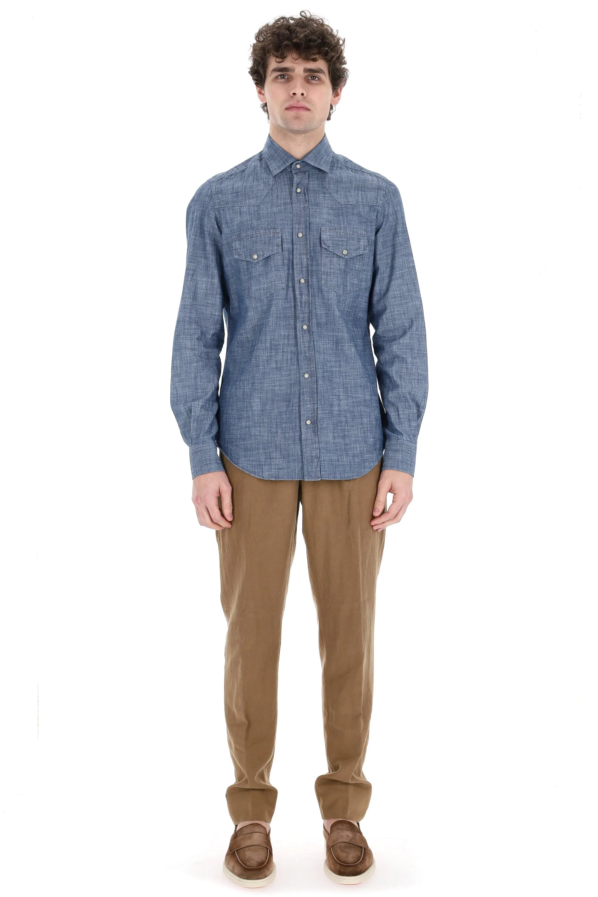 Eleventy Casual Denim Shirt for Men