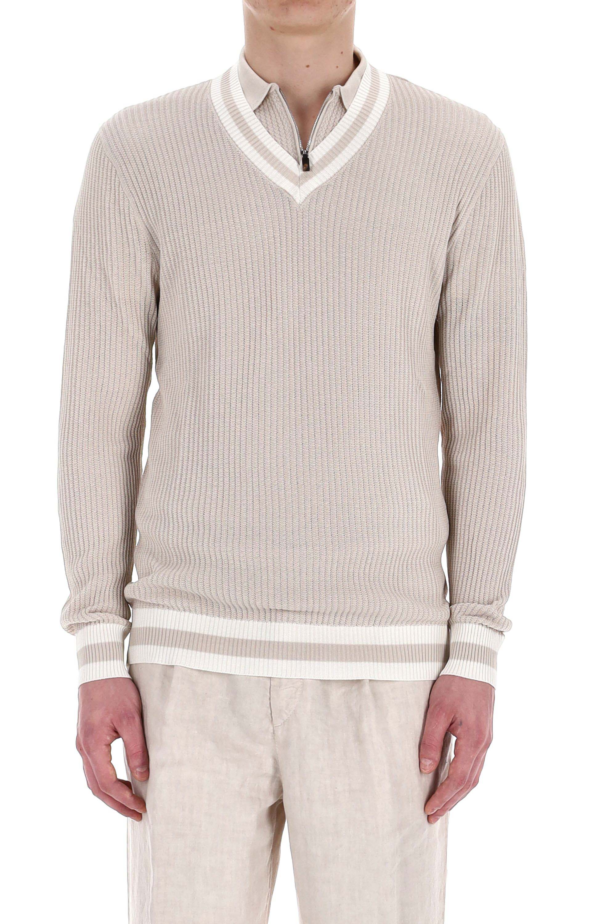 Eleventy Light and Natural Sweater for Men - Mini Fit - Image 4