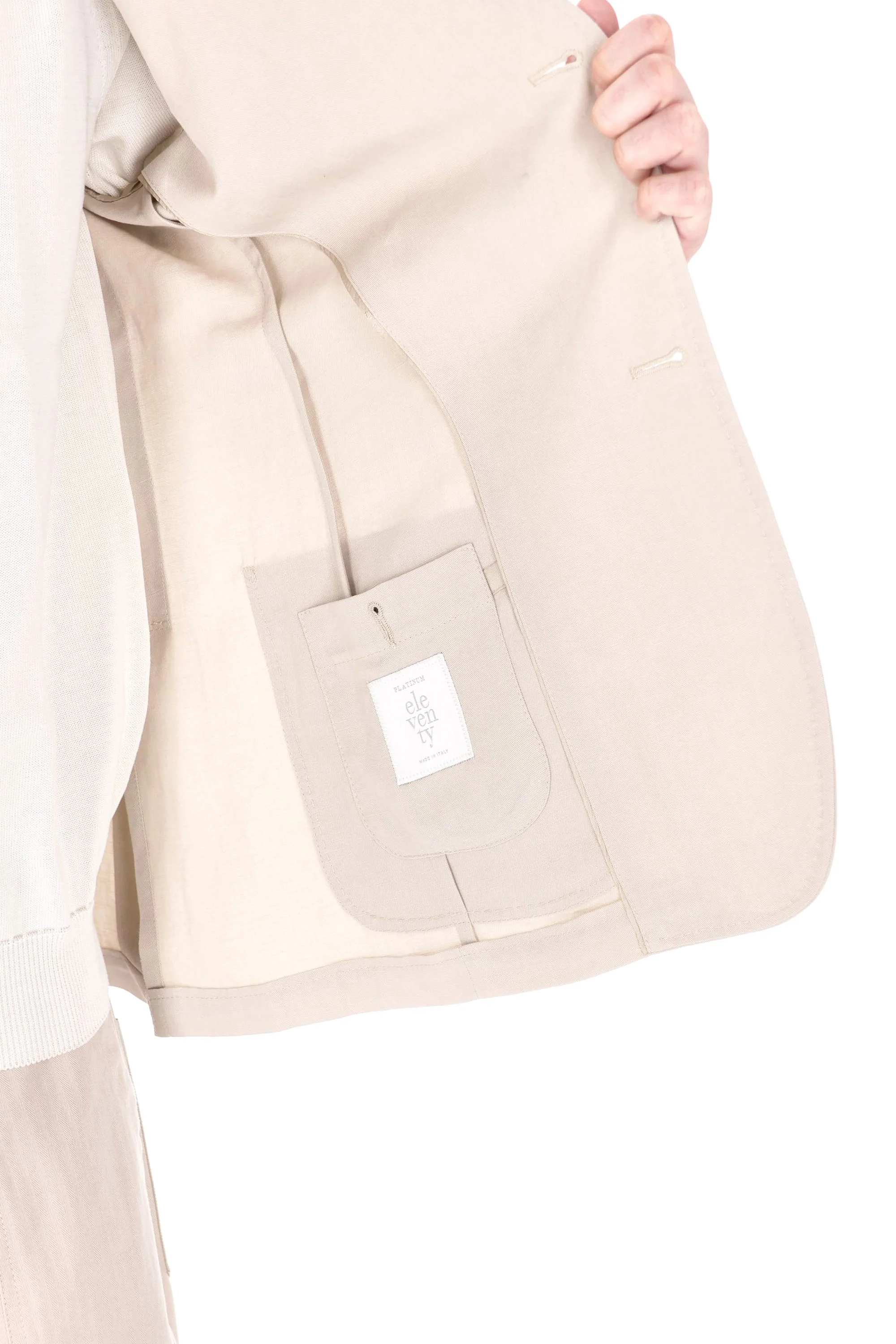 Eleventy Lightweight Natural Jacket for Men - Image 7