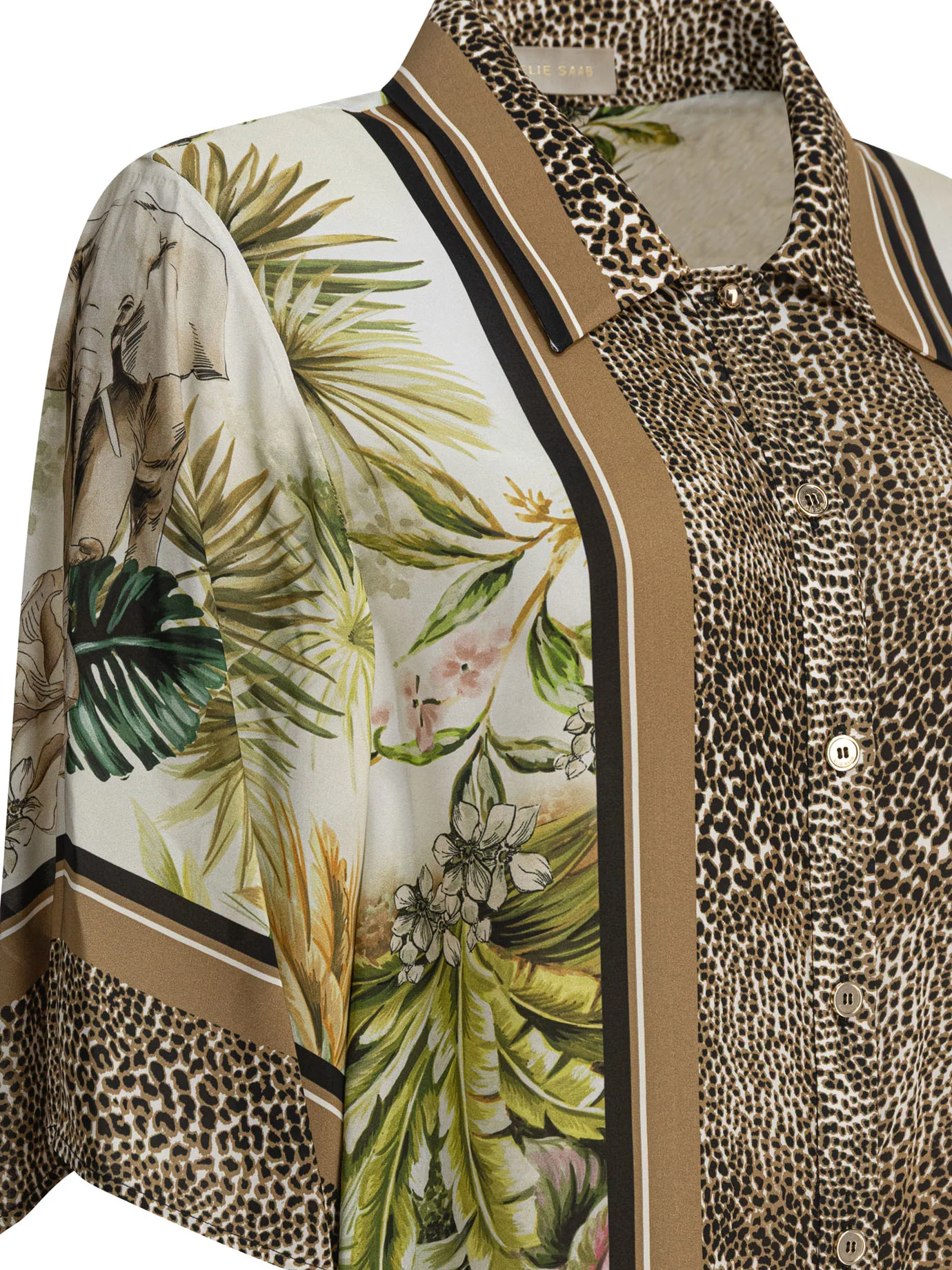 ELIE SAAB Savannah-print Chiffon Shirt - Image 4