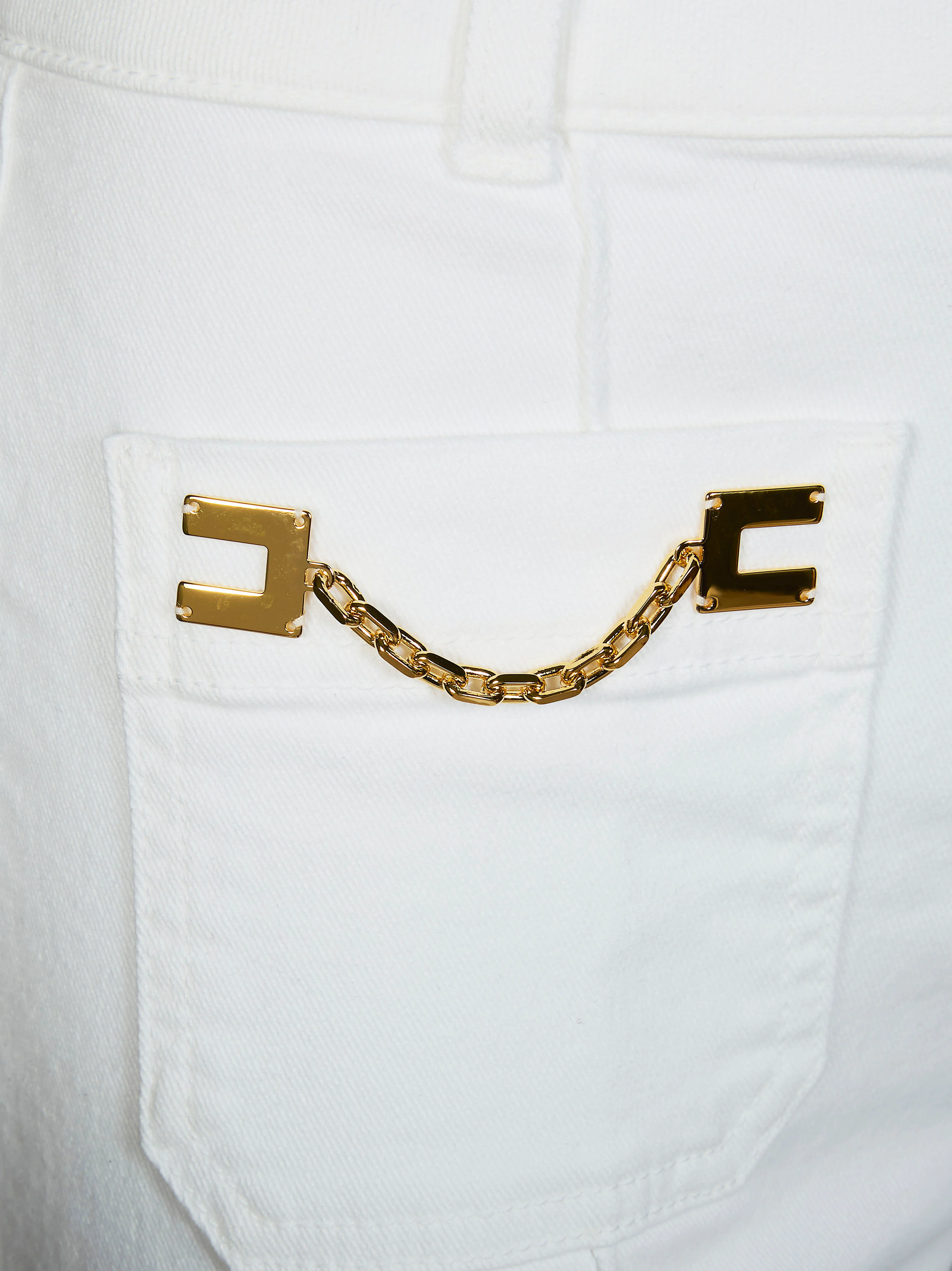 Elisabetta Franchi Chain-detail Jeans - Image 3