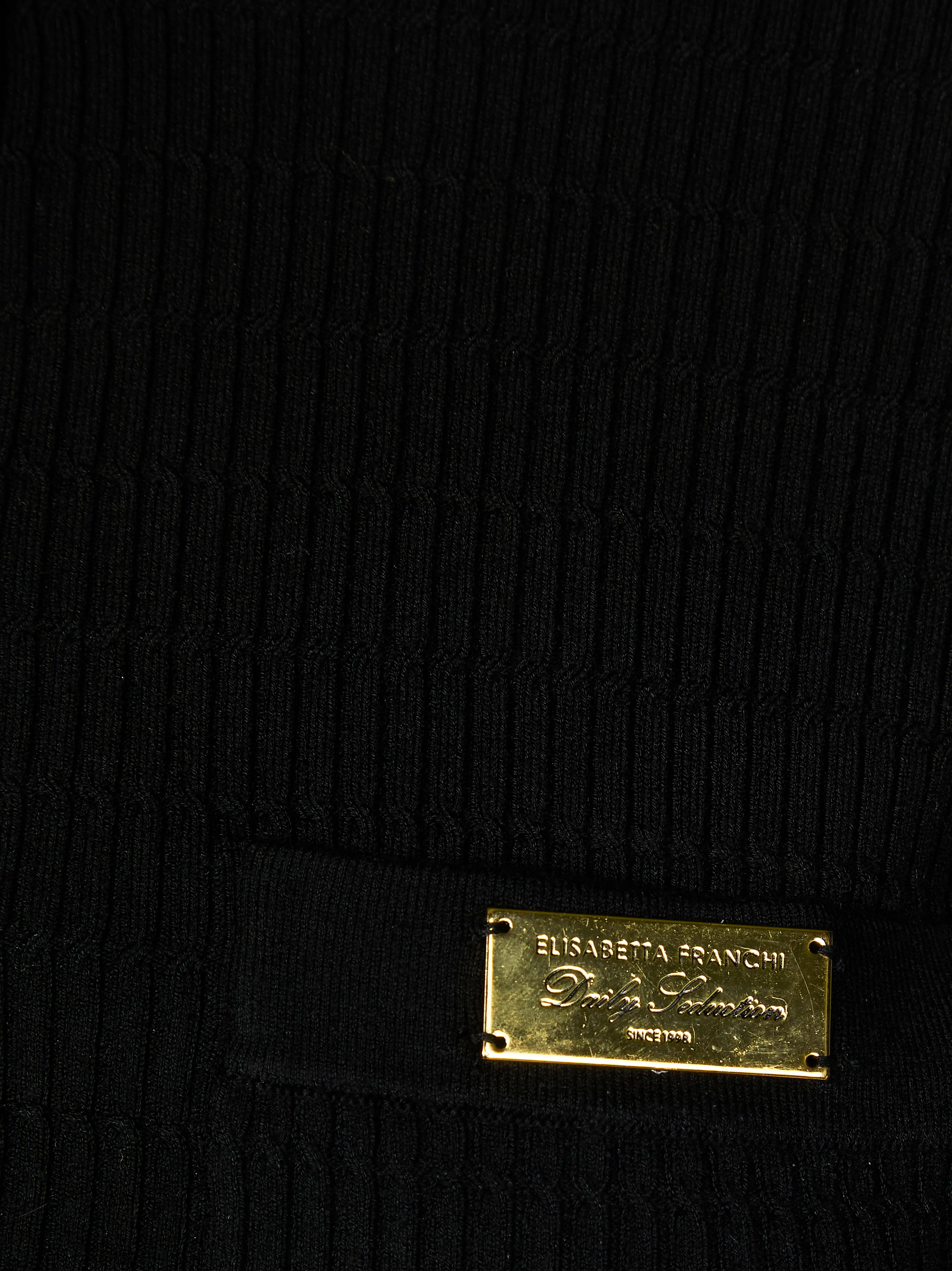 Elisabetta Franchi Micro-braided Buttoned Cardigan - Image 3