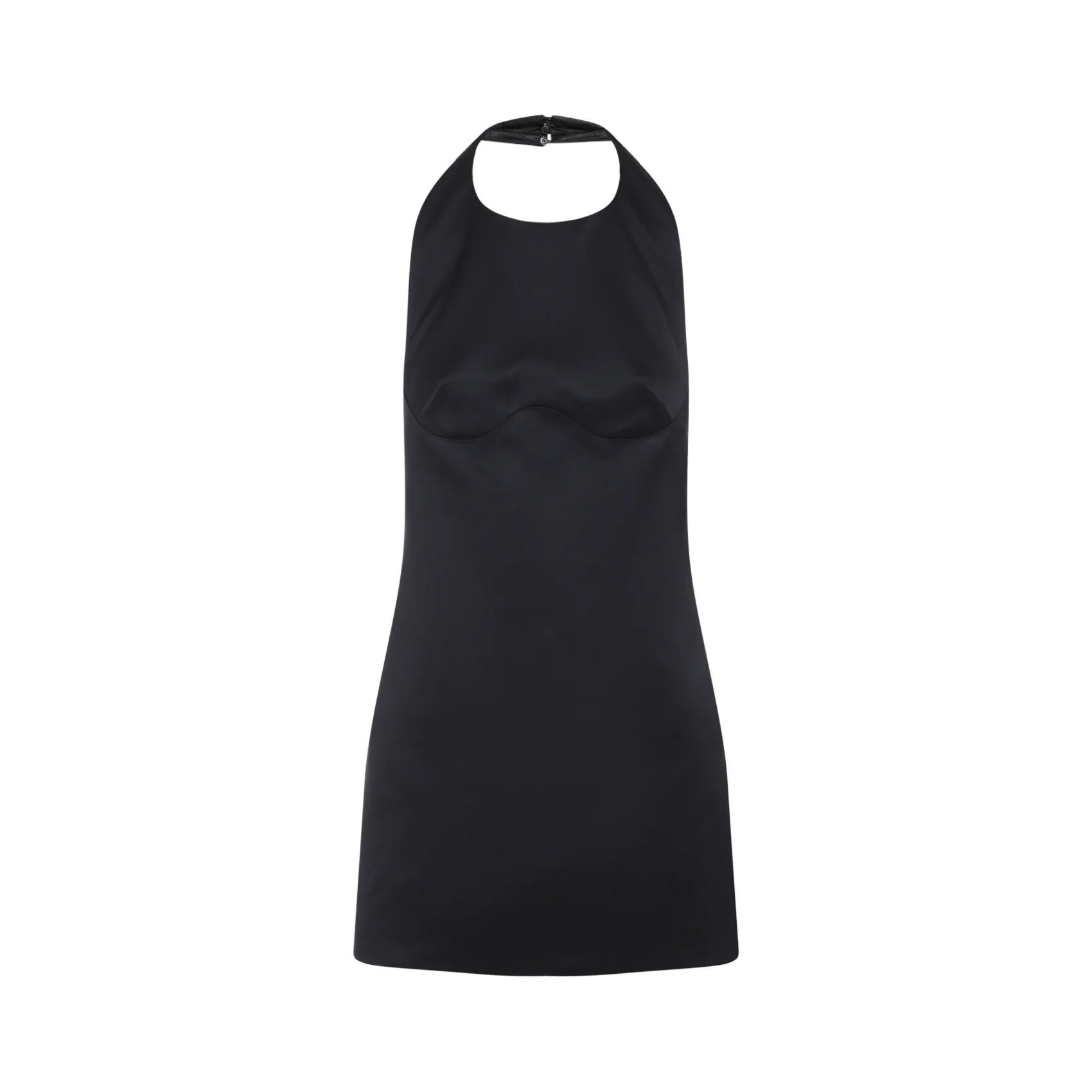 Elisabetta Franchi Mini Dress in Duchess Satin with Necklace - Image 2