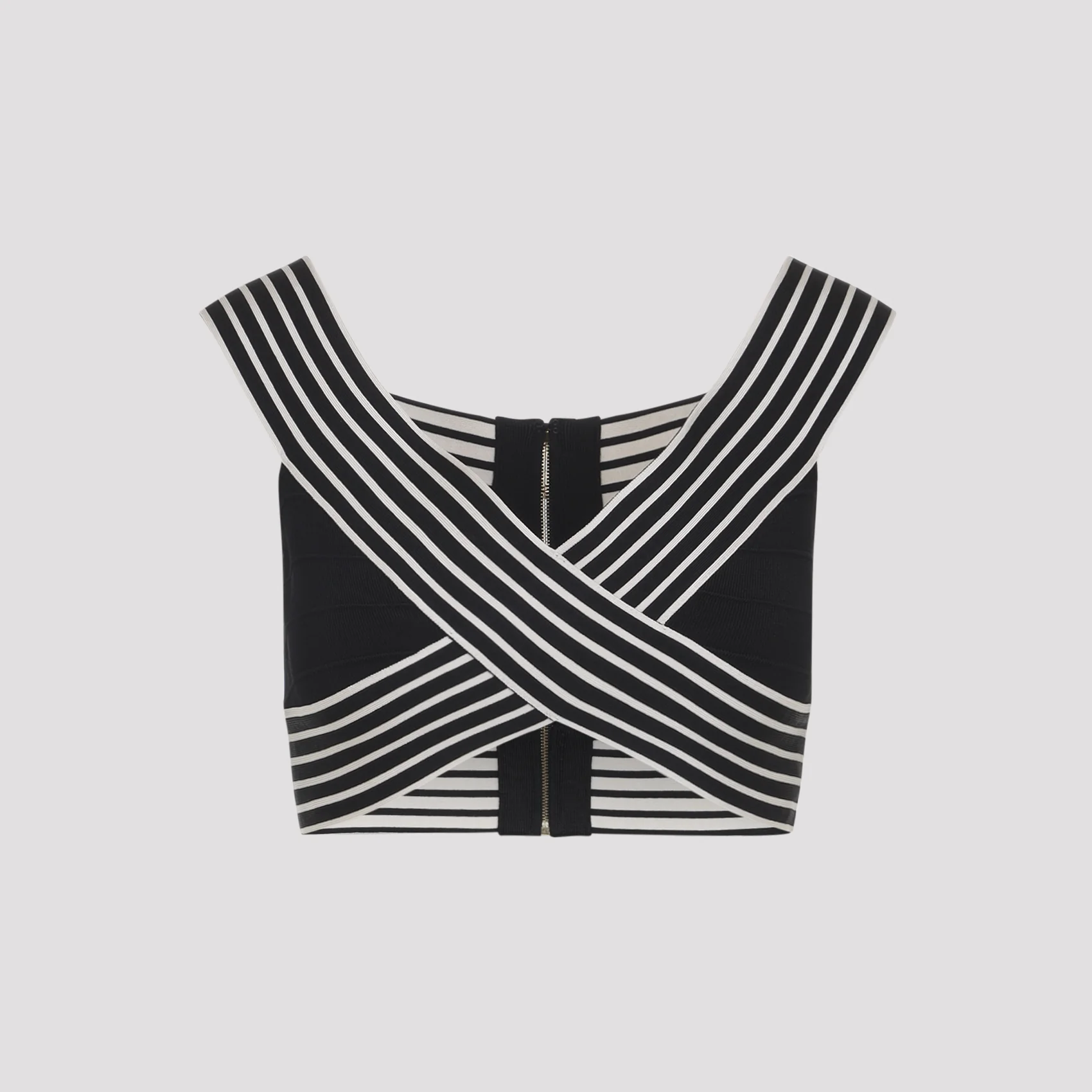 Elisabetta Franchi Striped Zip-fastening Top