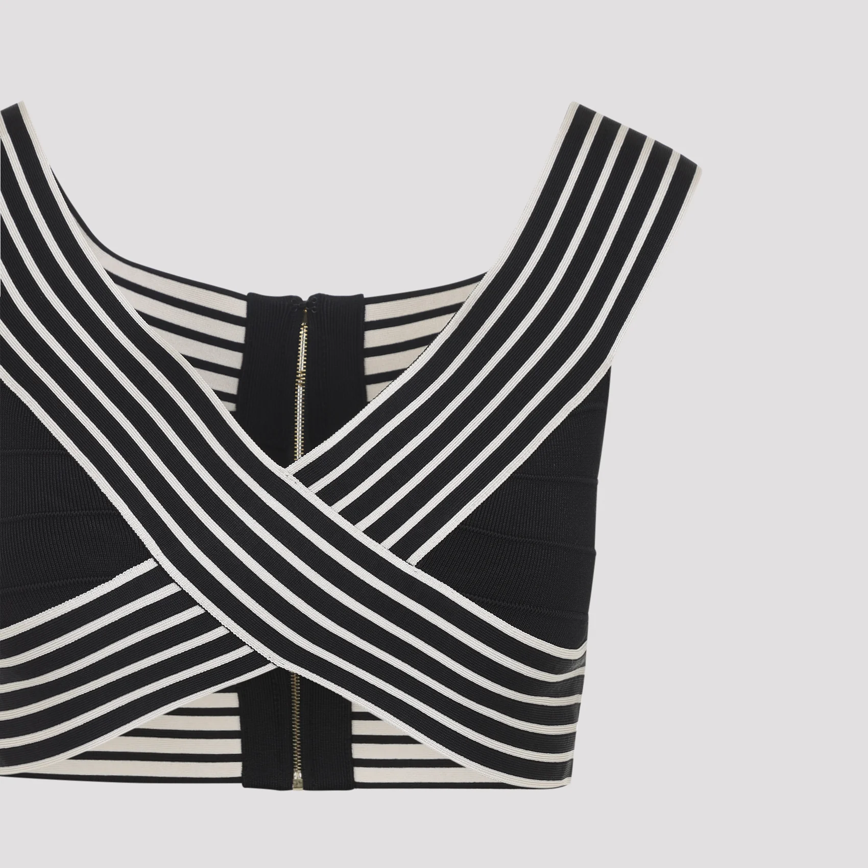 Elisabetta Franchi Striped Zip-fastening Top - Image 4