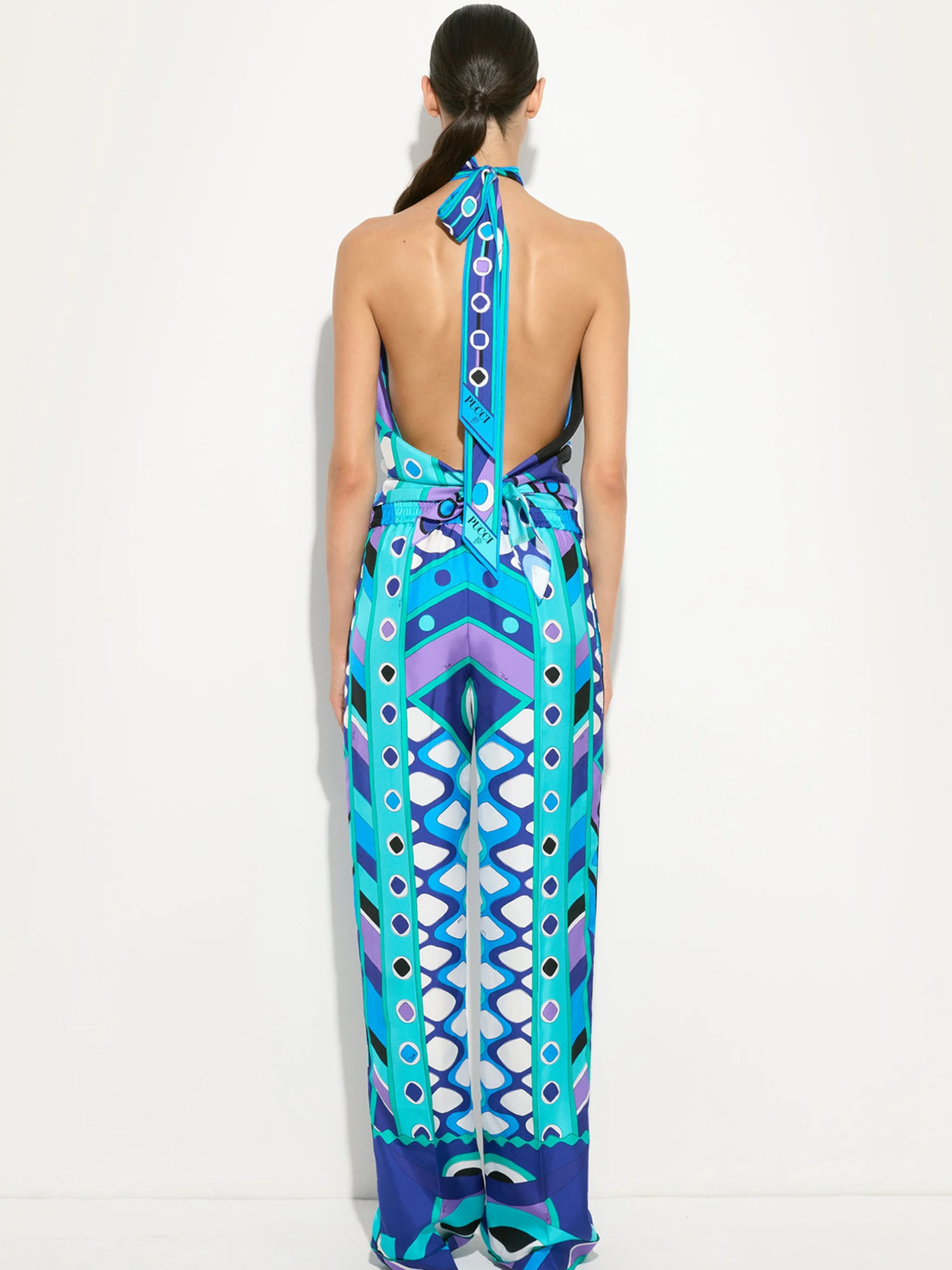 Emilio Pucci Strapless High Neck Silk Dress - Image 4