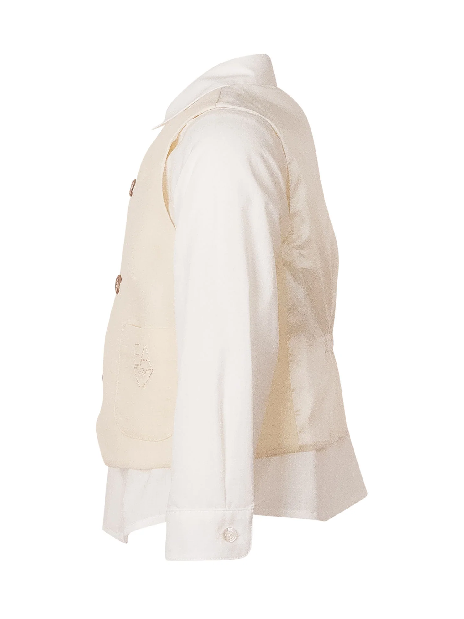 Emporio Armani Boy Mini Suit Set with Gilet and Shirt - Image 3