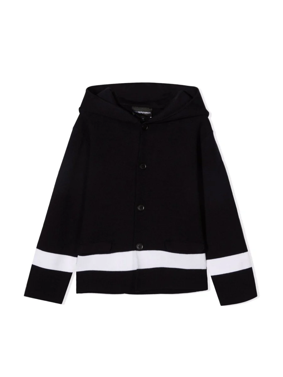 Emporio Armani Boys' Mini Cardigan with Hood - Image 2