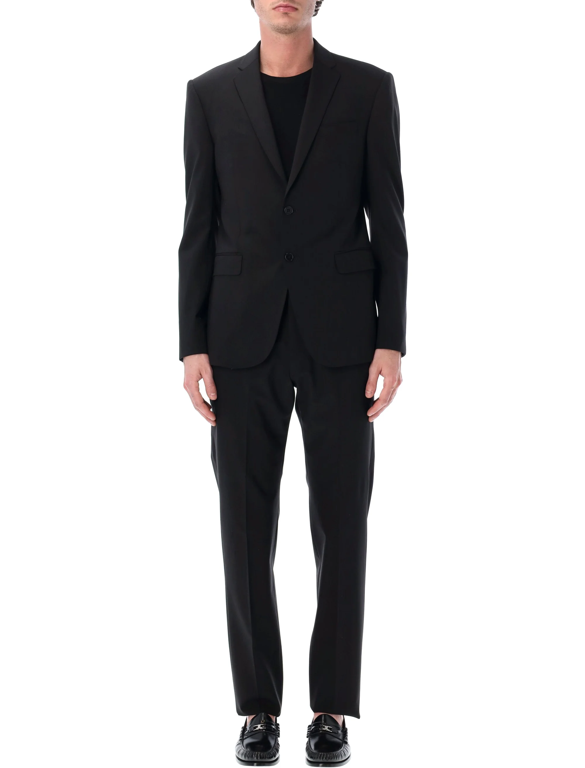 Emporio Armani Single-breasted Suit with Notched Revers in Wool Man
