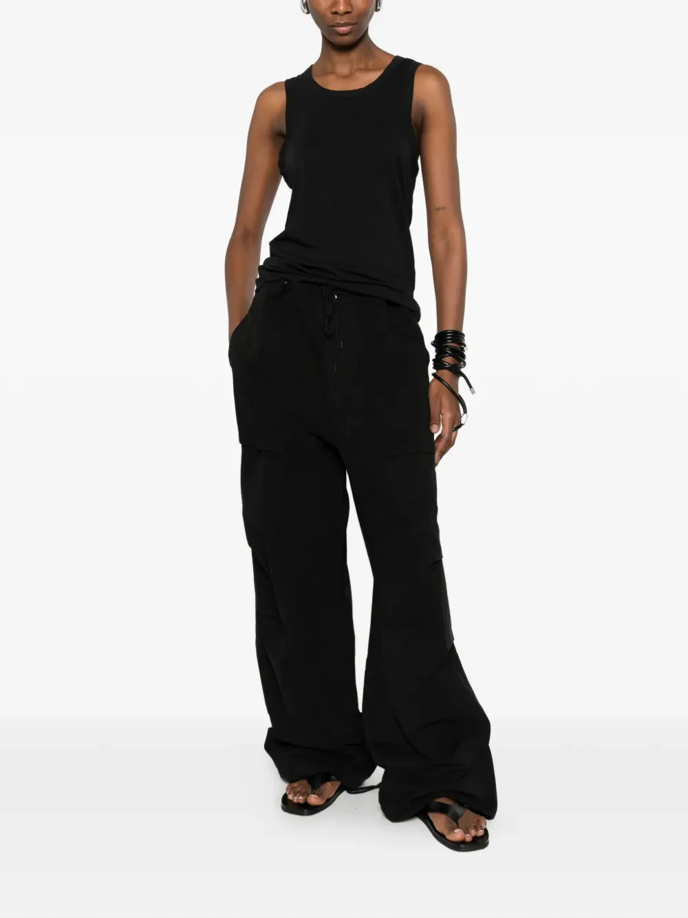 Entire Studios Unisex Cargo Pants with Drawstring Hem and Knee Details - Image 2