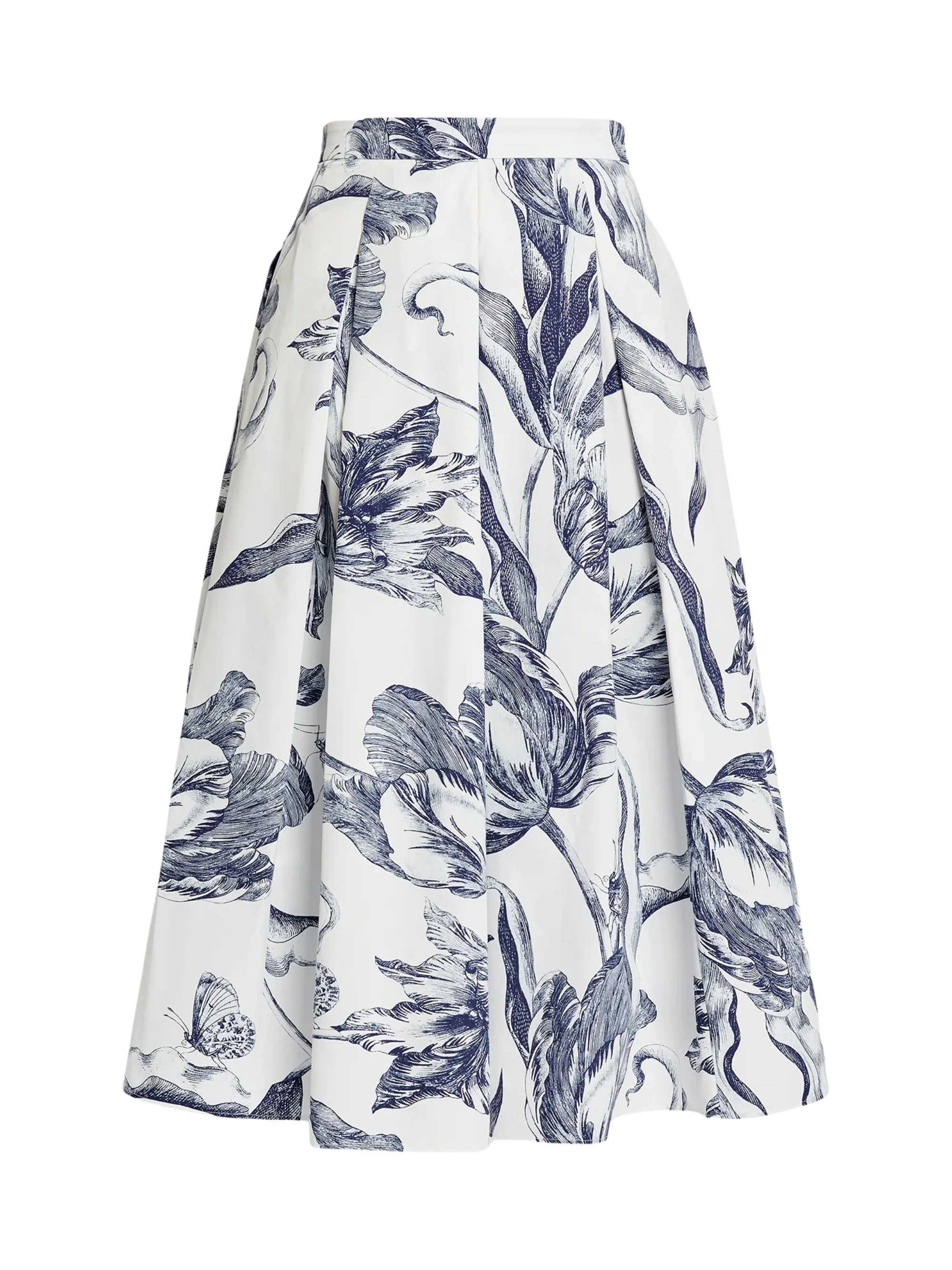 Erdem Floral Print Pleated Mini Skirt