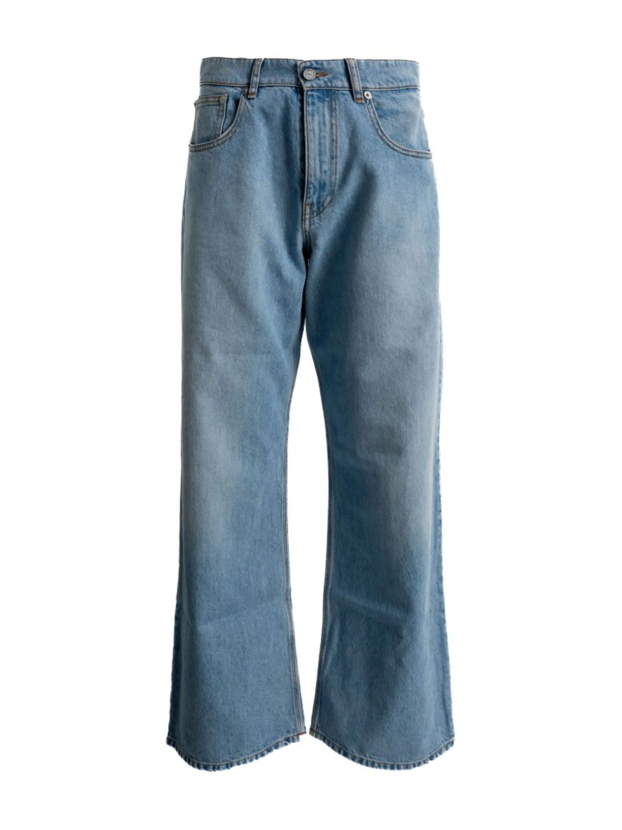 ERL Distressed Mid-rise Flared Jeans