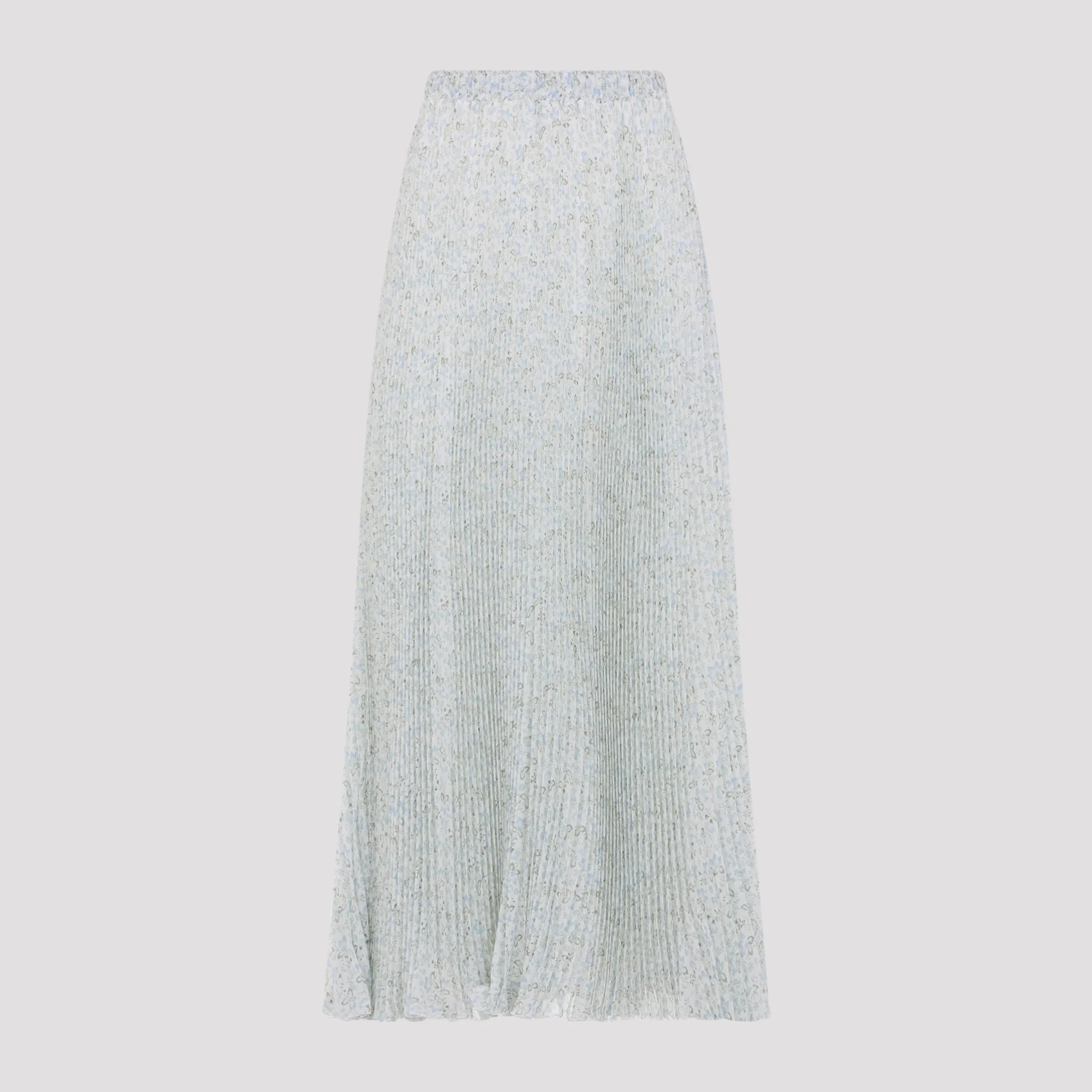 Ermanno Scervino Plisse Printed Silk Midi Skirt - Image 3