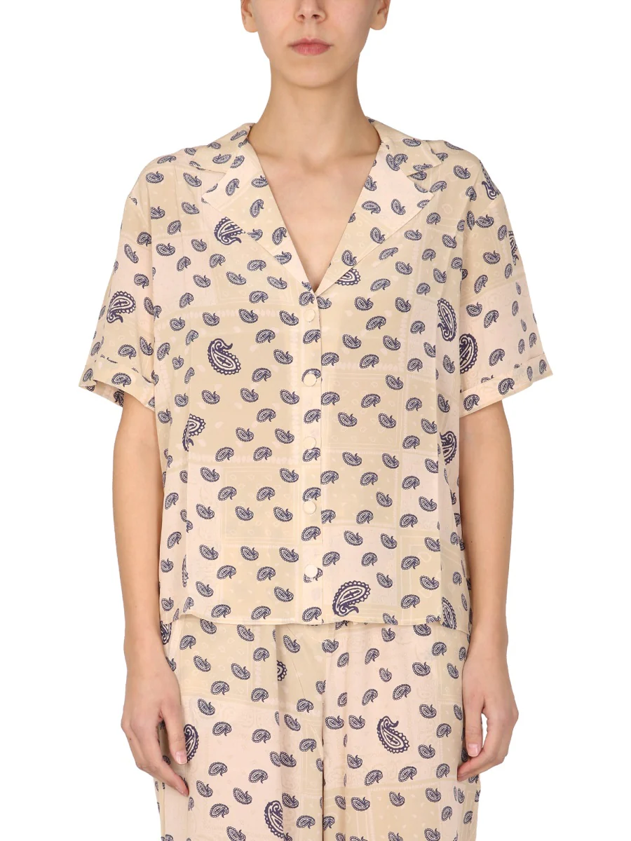 Être Cécile Paisley Print Shirt - Classic Collar - V-Neck