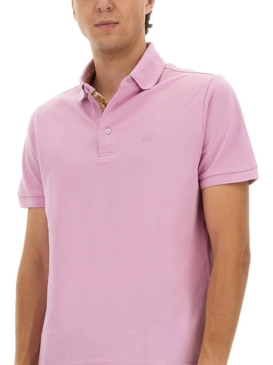 ETRO Cotton Polo Shirt with Pegaso - Image 4