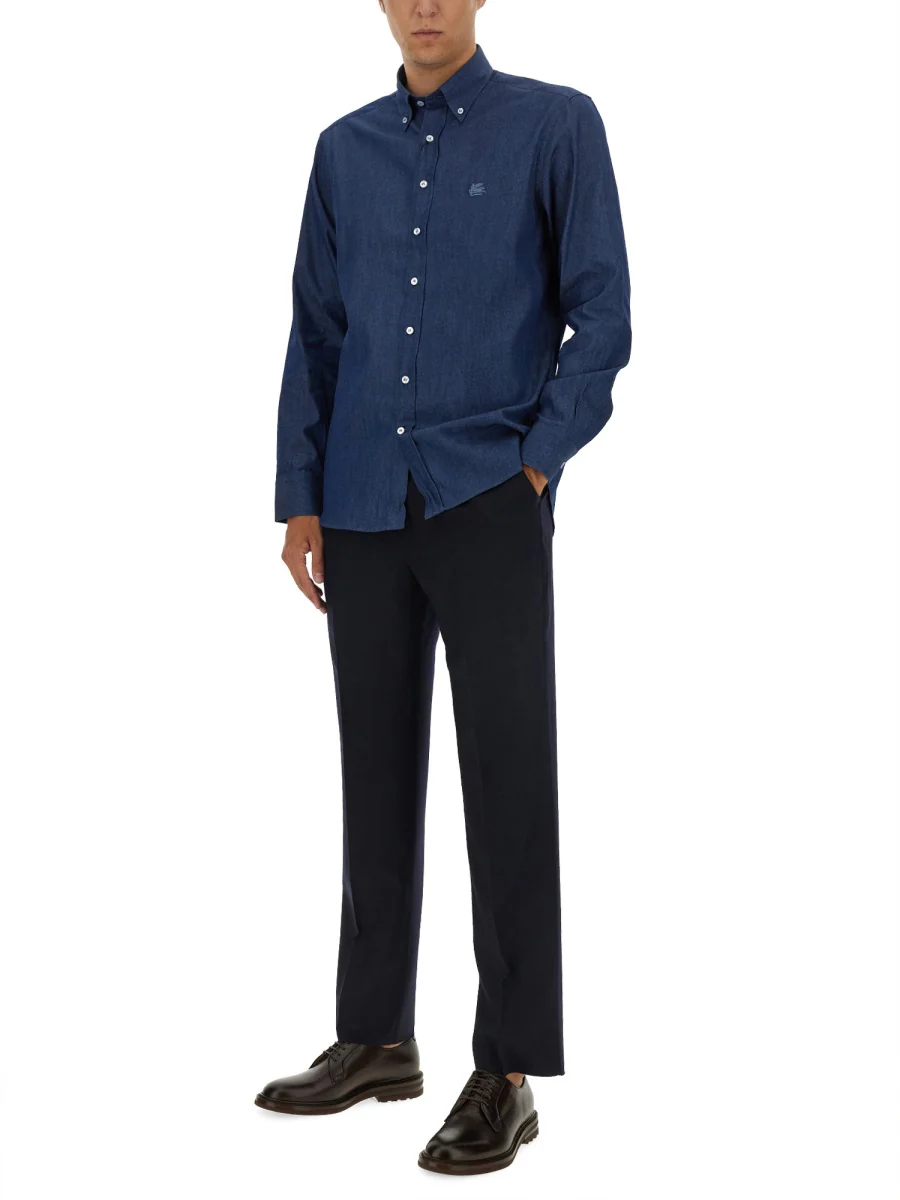 ETRO Denim Shirt with Logo - Image 2