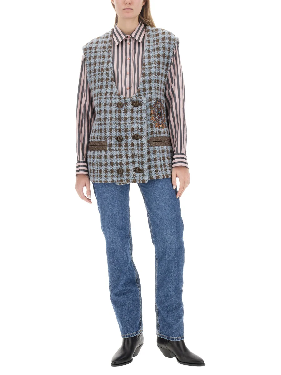 ETRO Houndstooth Embroidered Gilet - Image 2