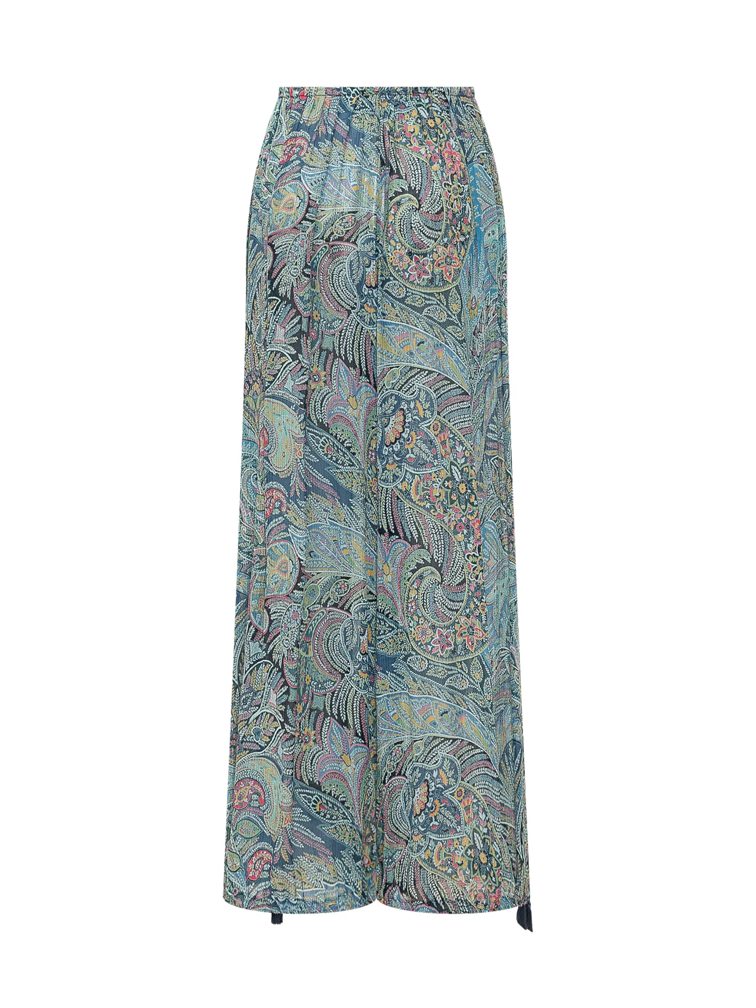 Etro Lightweight Paint Trousers with Drawstring and Flair - Image 2