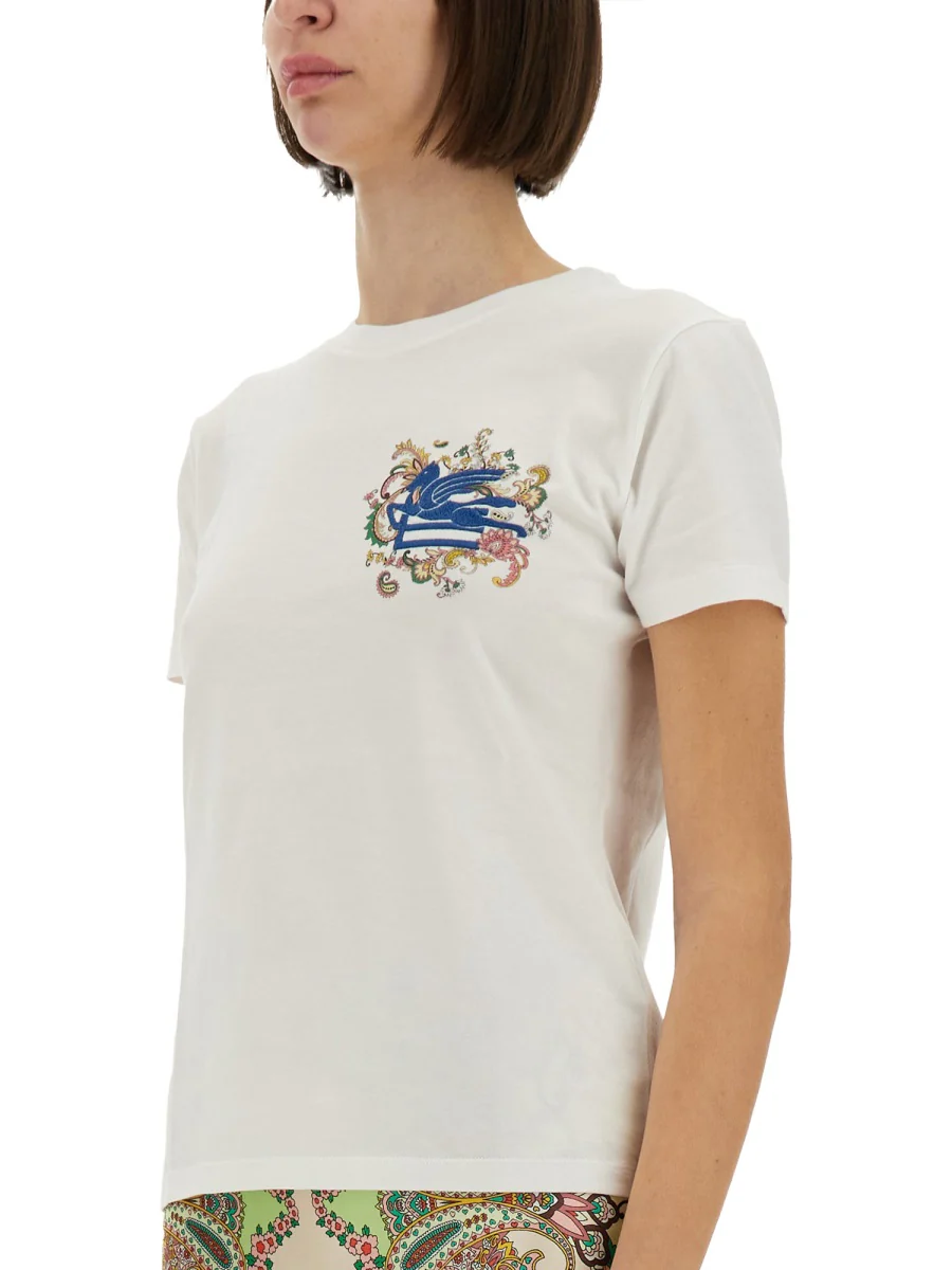 Etro Logo T-Shirt - Women's - Image 4