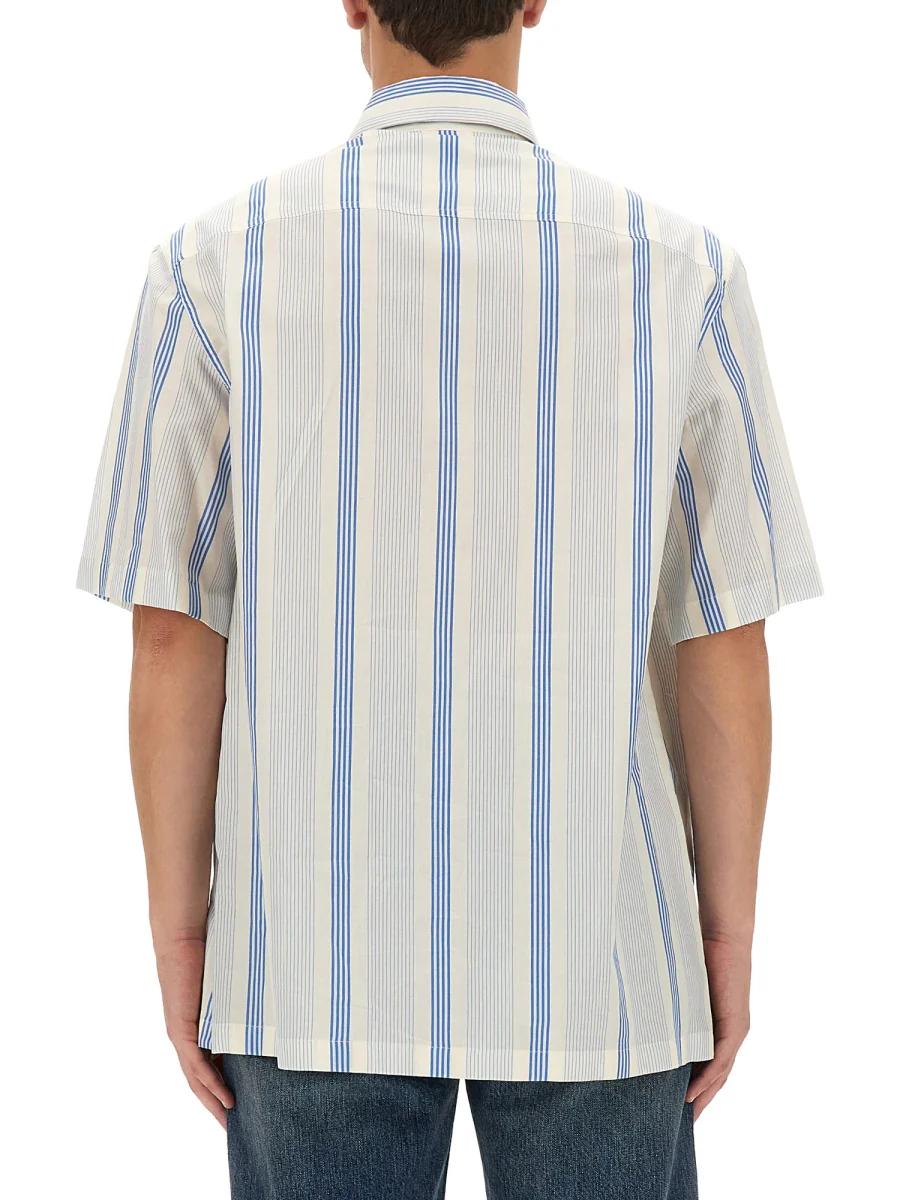 Etro Short Sleeve Blue Striped Shirt - Image 3