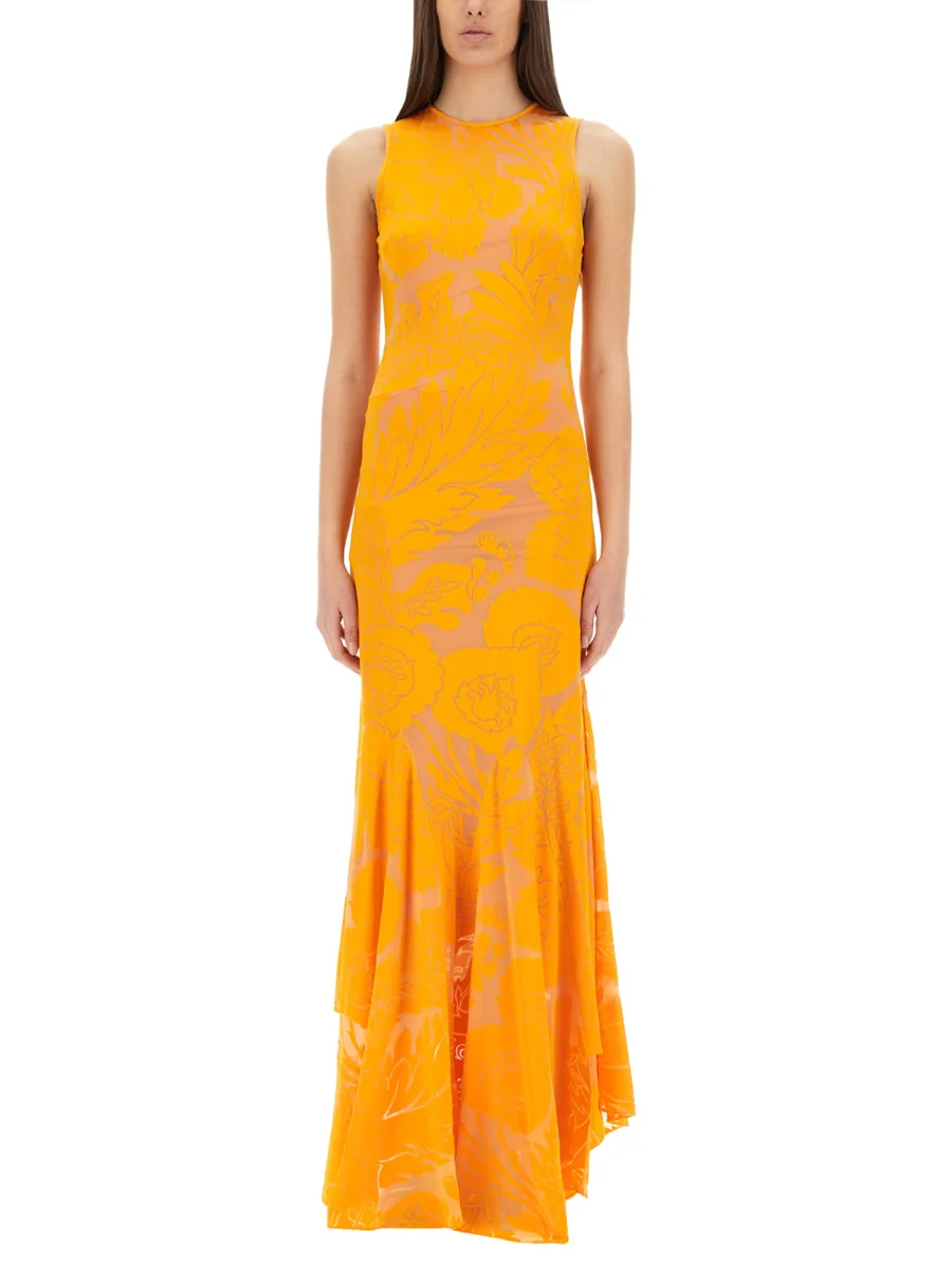 Etro Slim Fit Stretch Jersey Dress with Cut-Out Detail