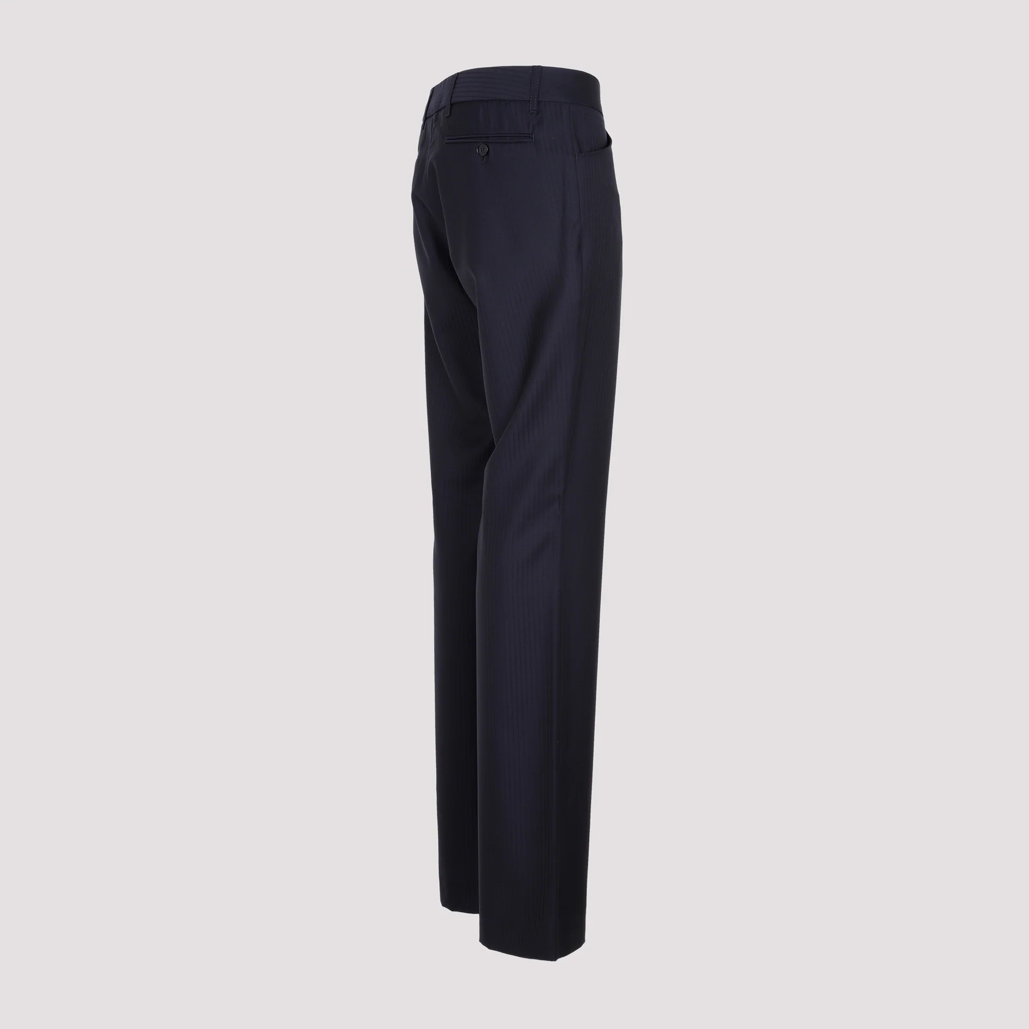 Etro Wool Bootcut Trousers Pinstripe Print - Image 5