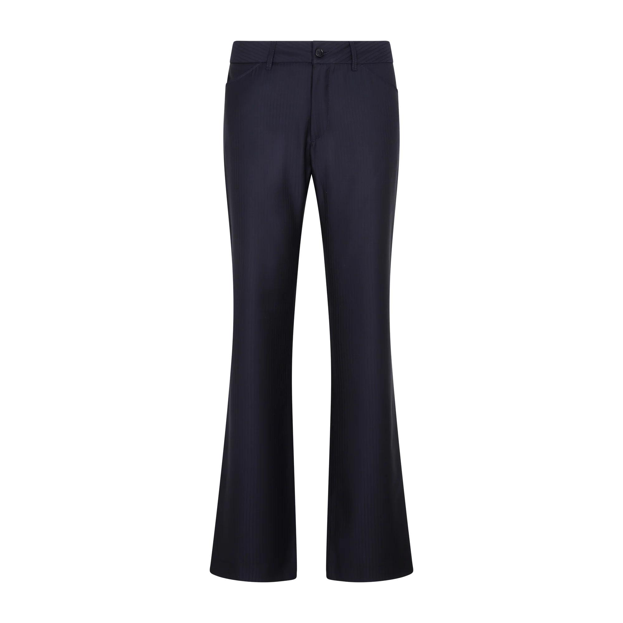Etro Wool Bootcut Trousers Pinstripe Print - Image 7