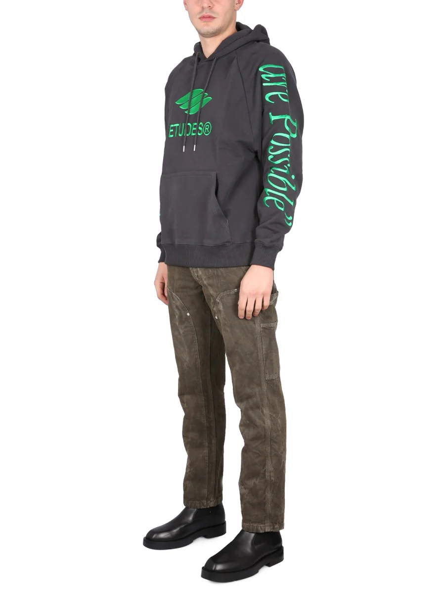 ÉTUDES Racing Eco Logo-embroidered Hoodie - Image 2