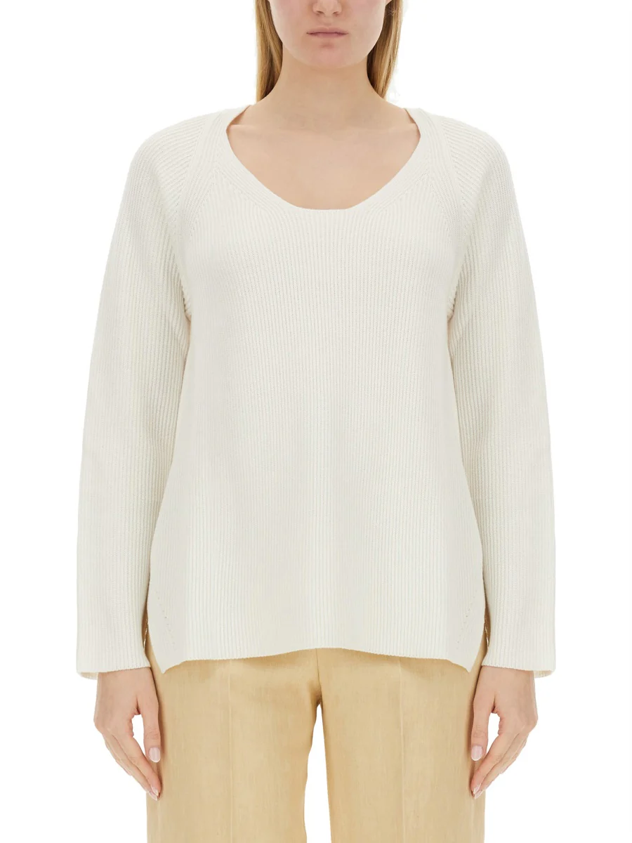 FABIANA FILIPPI Long-sleeved V-neck Jumper
