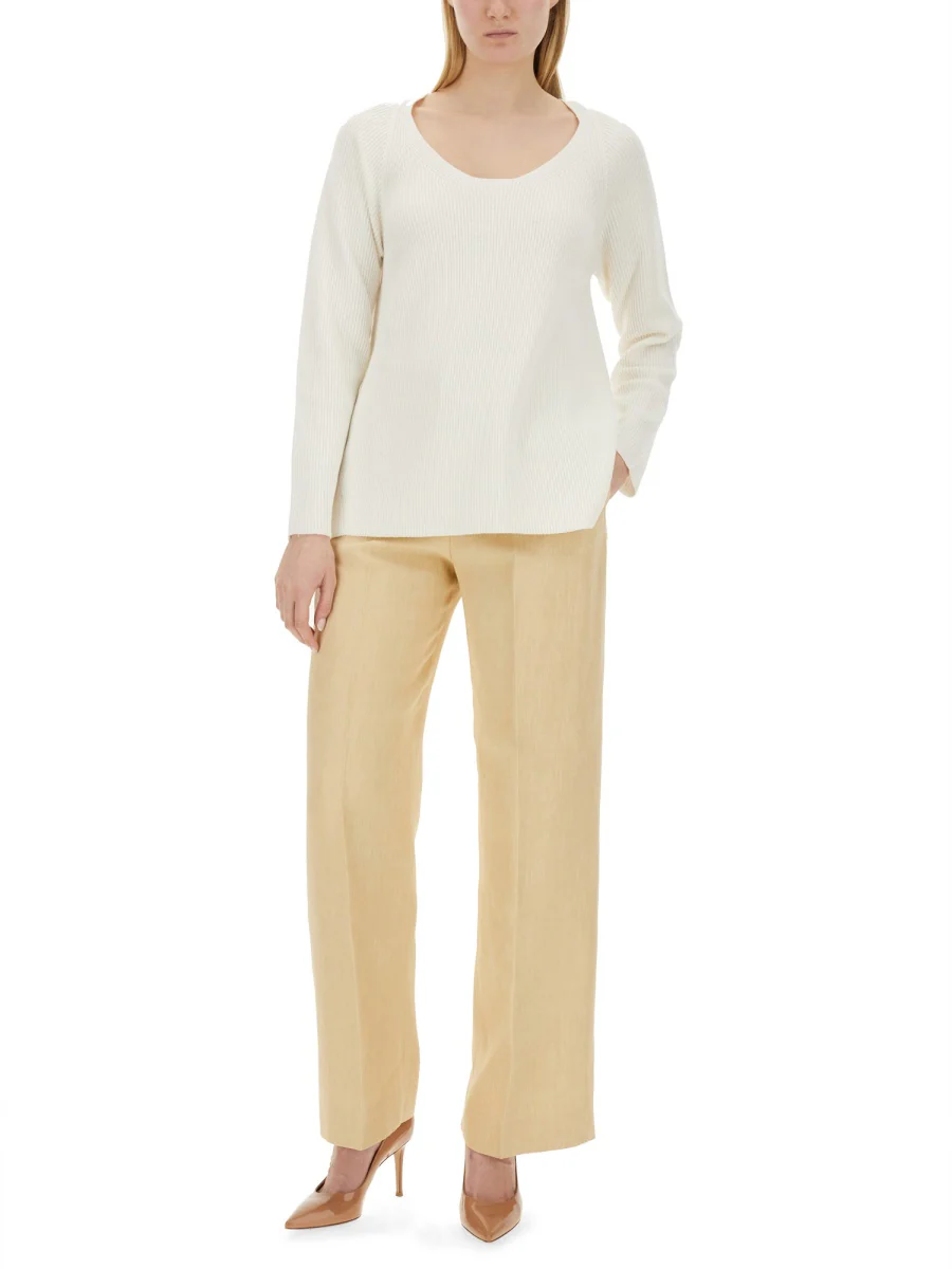 FABIANA FILIPPI Long-sleeved V-neck Jumper - Image 2