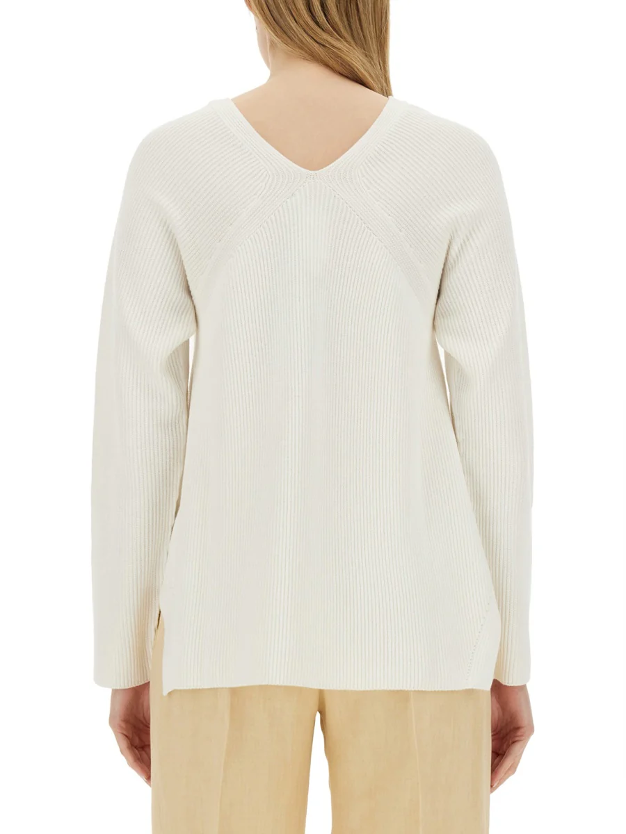 FABIANA FILIPPI Long-sleeved V-neck Jumper - Image 3