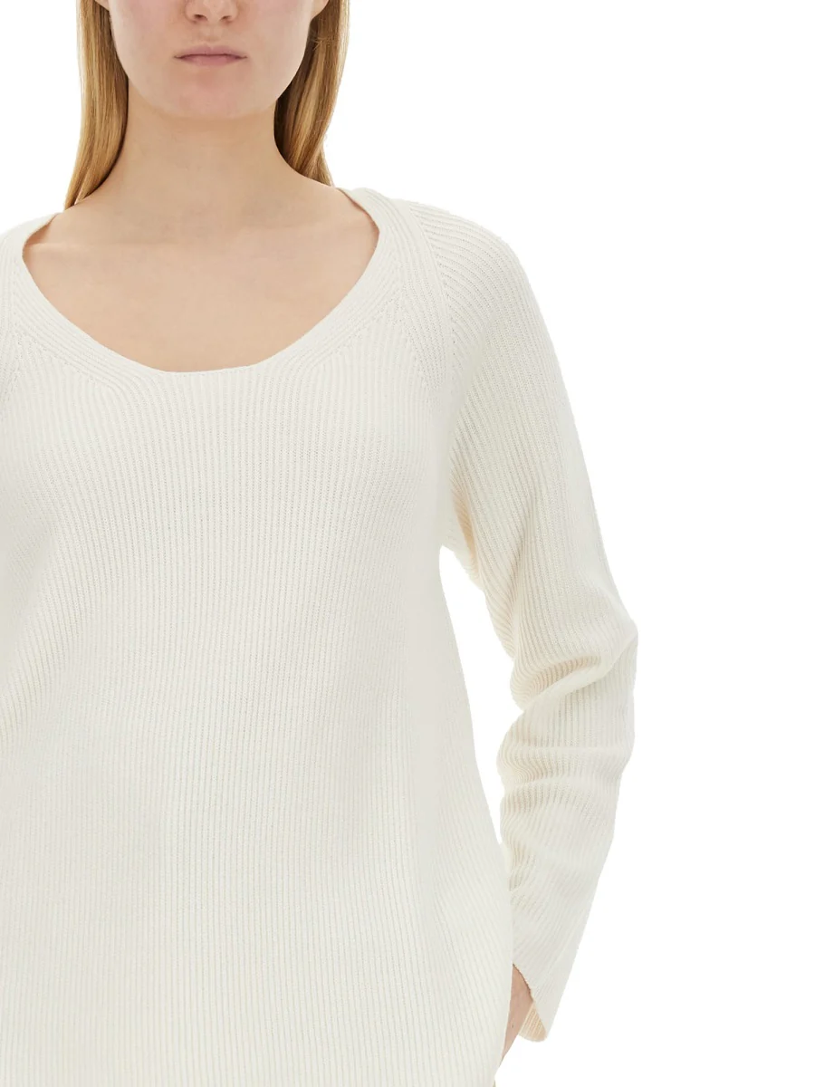 FABIANA FILIPPI Long-sleeved V-neck Jumper - Image 4
