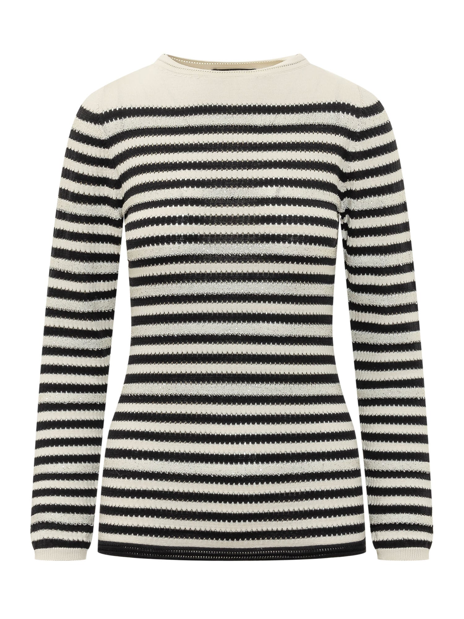 Fabiana Filippi Striped Neckline Knit Sweater