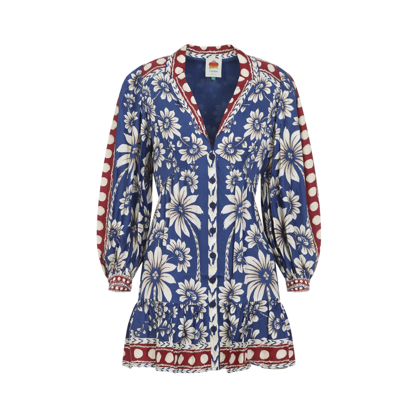 Farm Rio Luna Lenzing™ Ecovero™ Viscose Mini Dress - Image 2