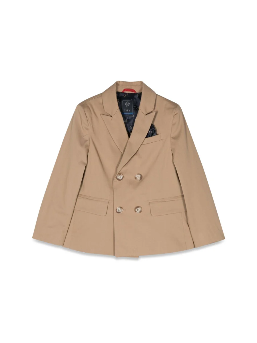 FAY Kids Double-breasted Long-sleeve Blazer
