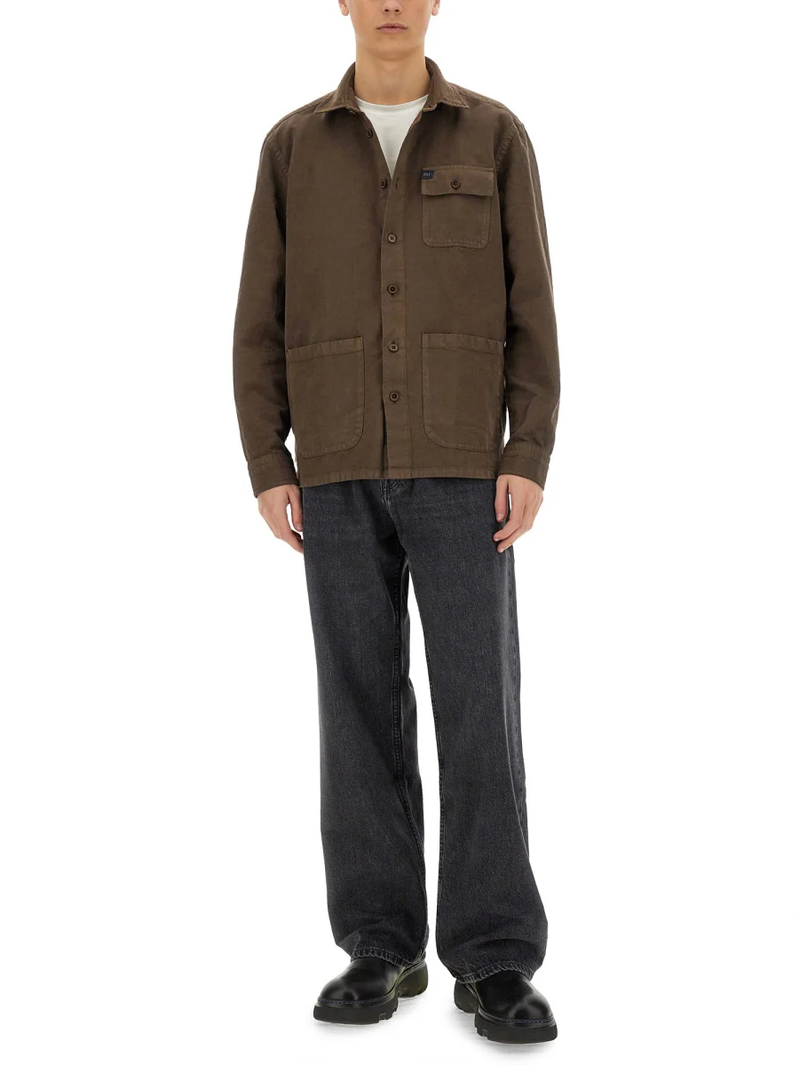 Fay Linen Cotton Shirt Jacket - Image 6